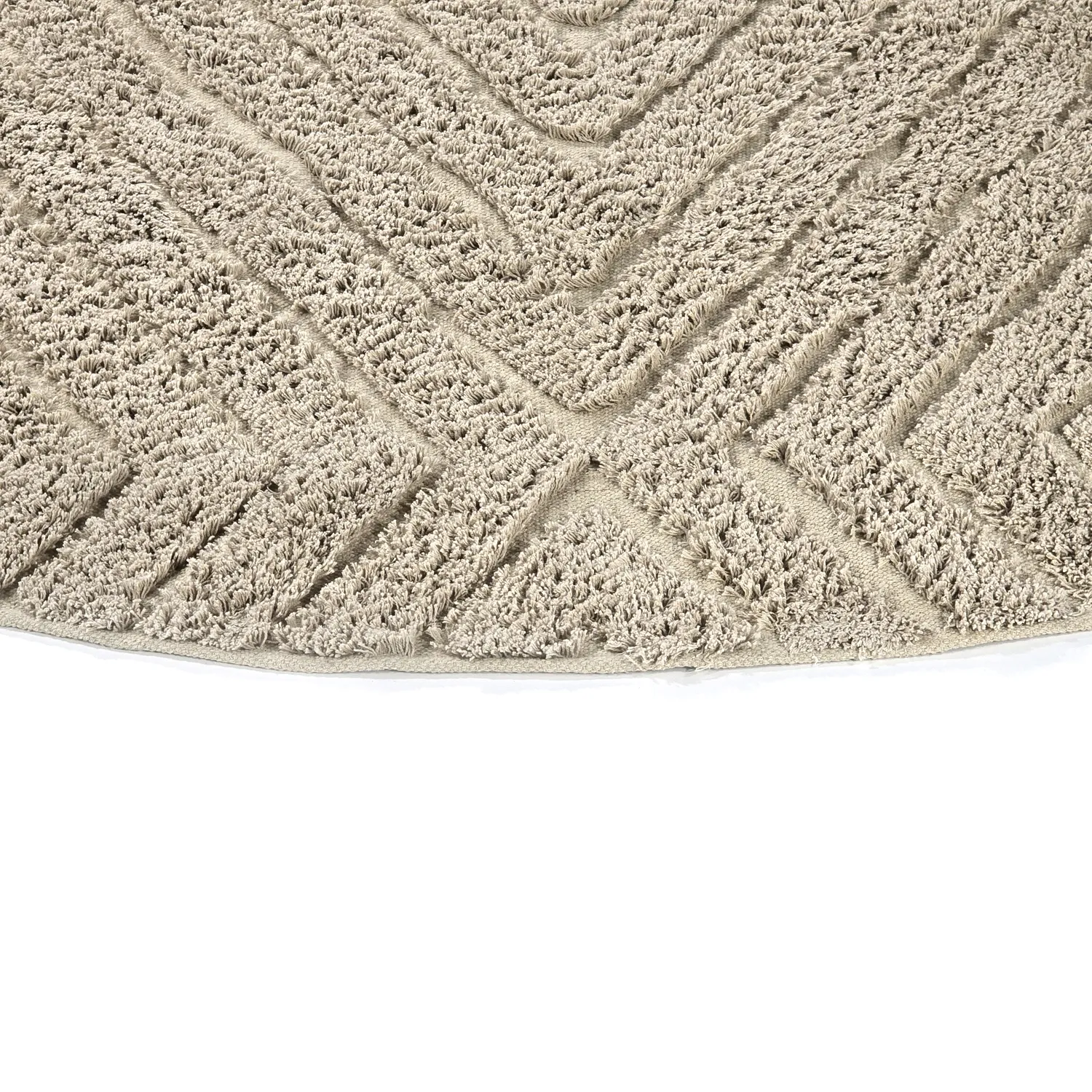 Kerek szőnyeg - Amberley Natural Cotton Shaggy (bézs)