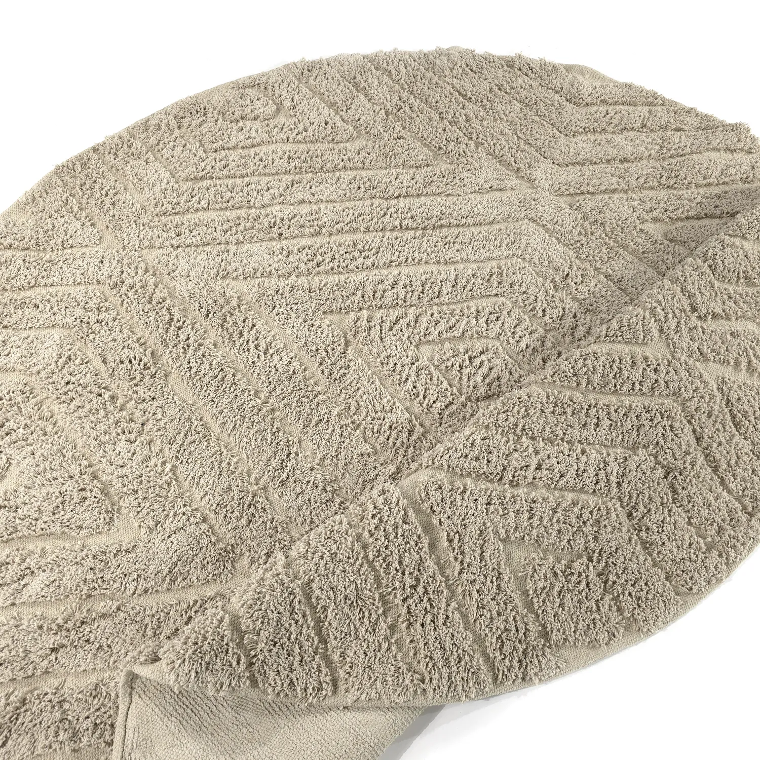 Kerek szőnyeg - Amberley Natural Cotton Shaggy (bézs)