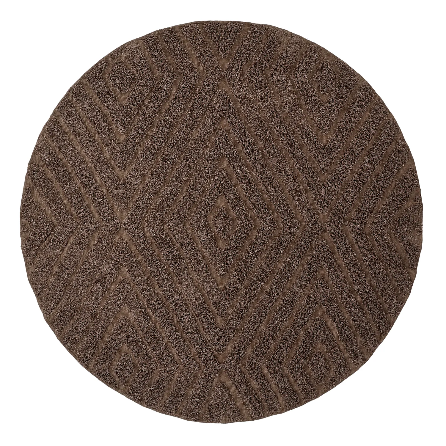 Kerek szőnyeg - Amberley Natural Cotton Shaggy (barna)