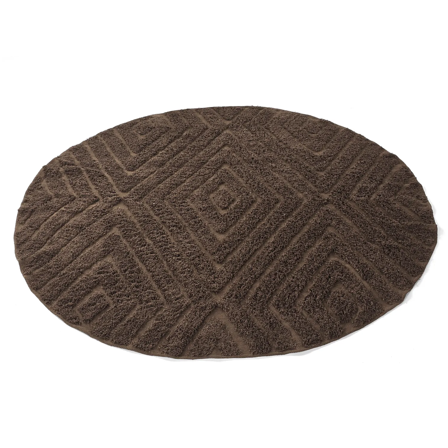 Kerek szőnyeg - Amberley Natural Cotton Shaggy (barna)