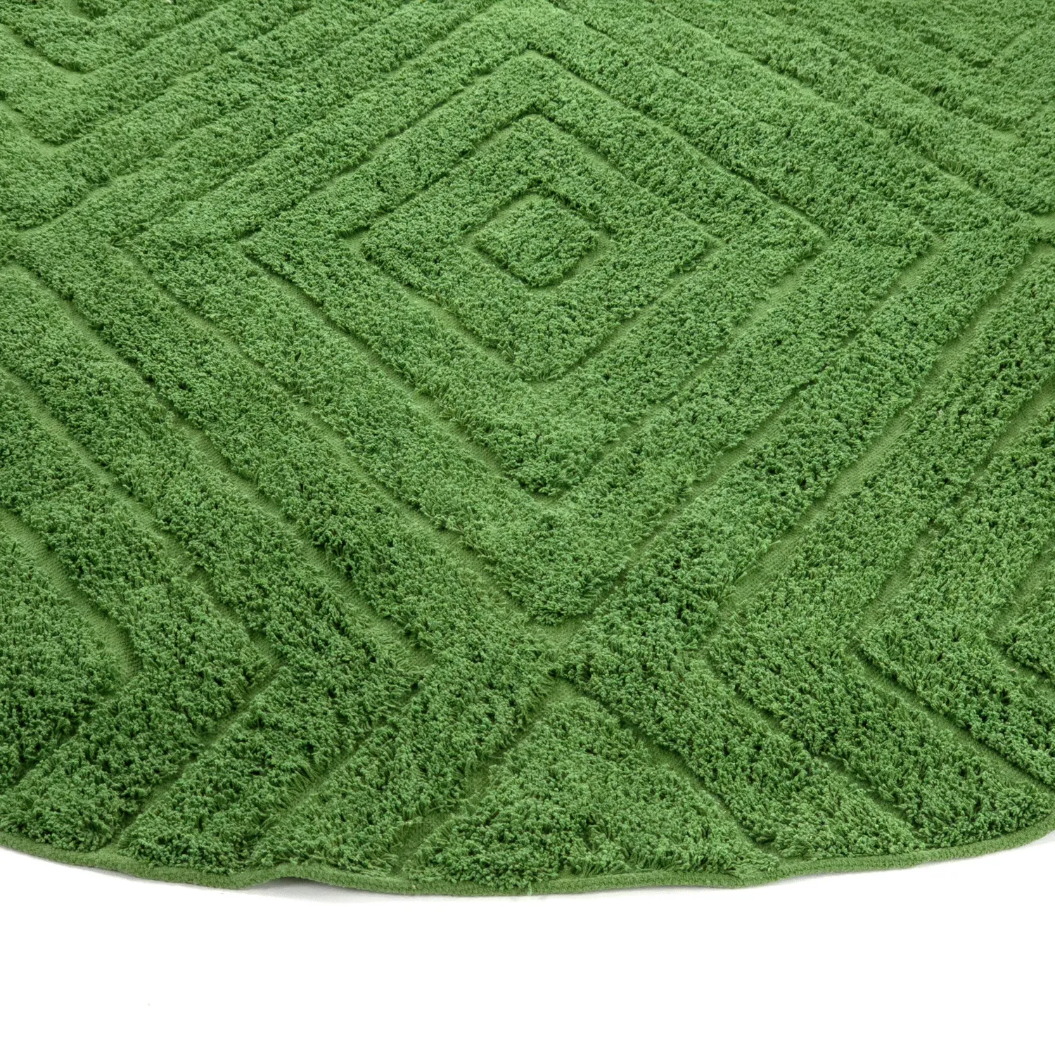 Kerek szőnyeg - Amberley Natural Cotton Shaggy (zöld)