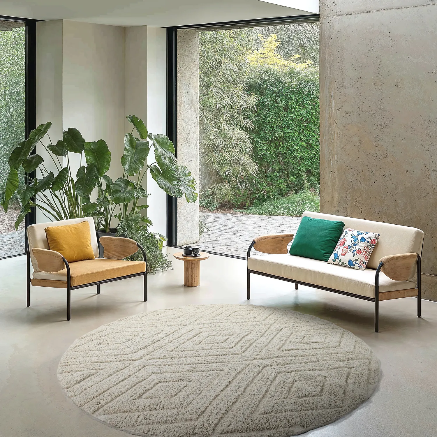 Kerek szőnyeg - Amberley Natural Cotton Shaggy (piszkosfehér)