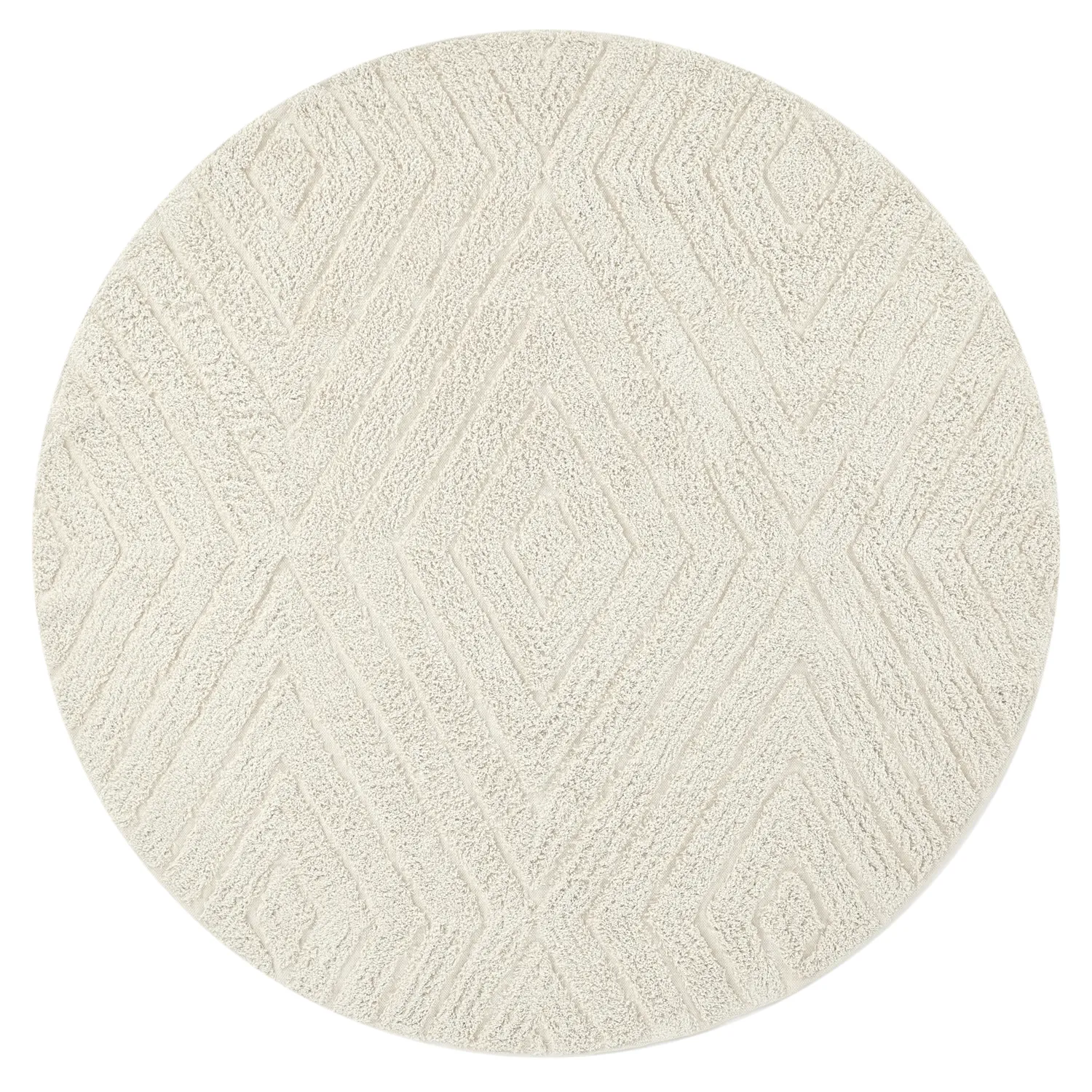 Kerek szőnyeg - Amberley Natural Cotton Shaggy (piszkosfehér)
