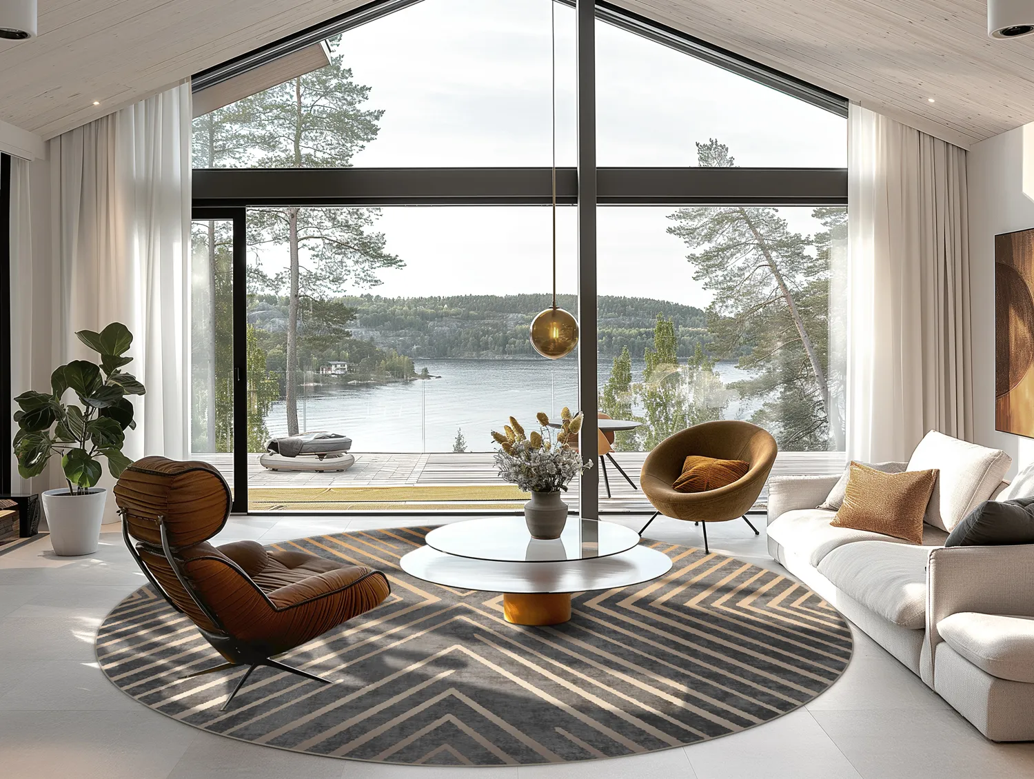 Kerek szőnyeg - Amorgos (cloud)