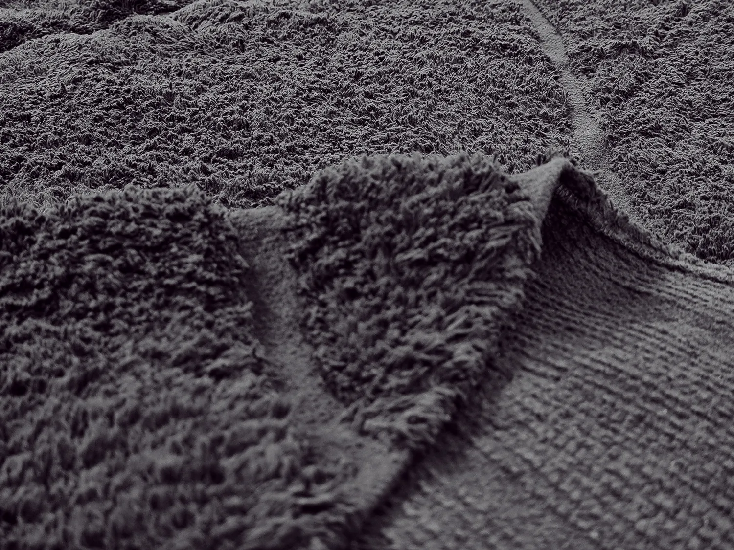 Shaggy szőnyeg - Andrea Natural Cotton Shaggy (fekete)