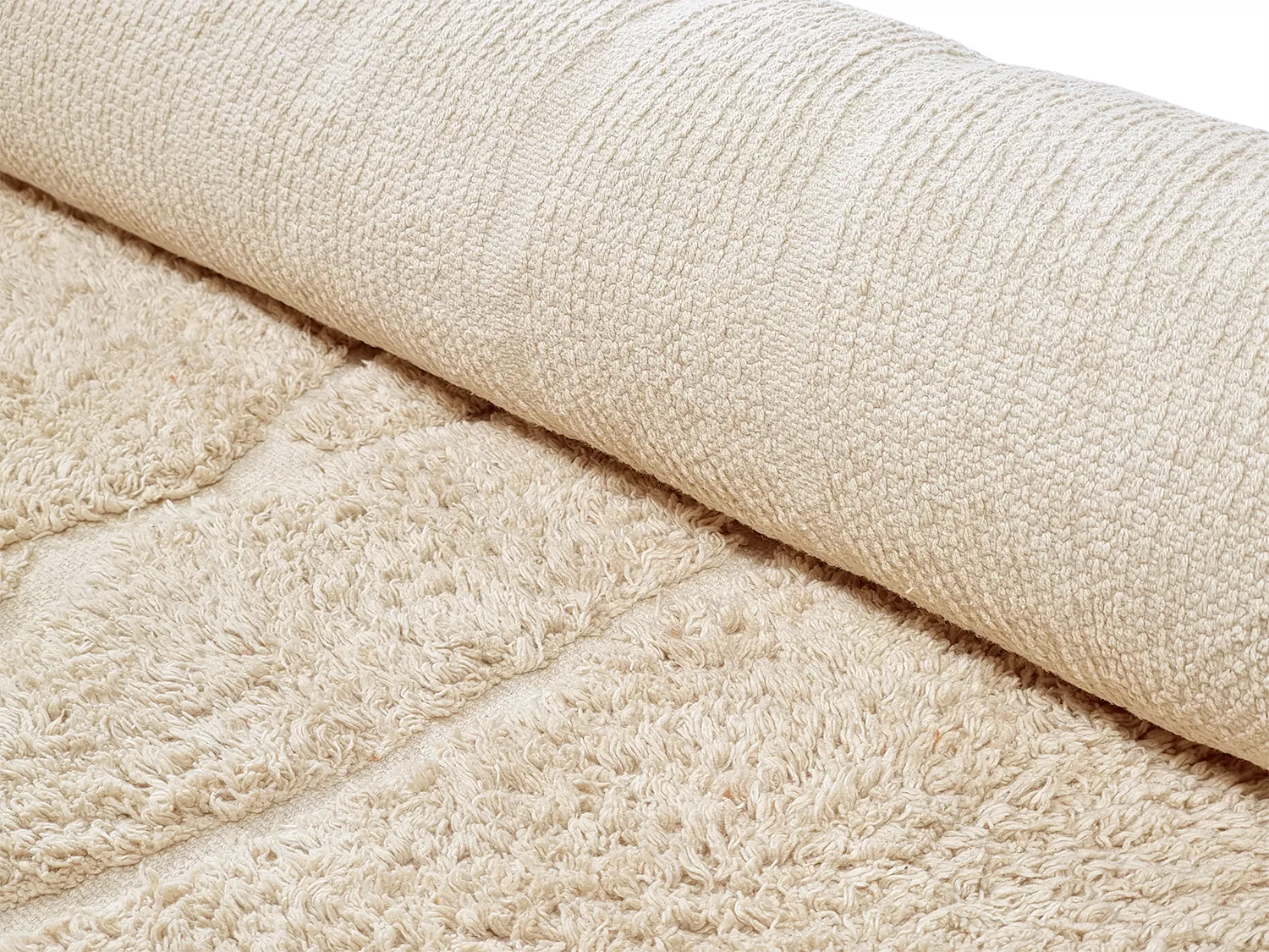 Kerek szőnyeg - Andrea Natural Cotton Shaggy (bézs)