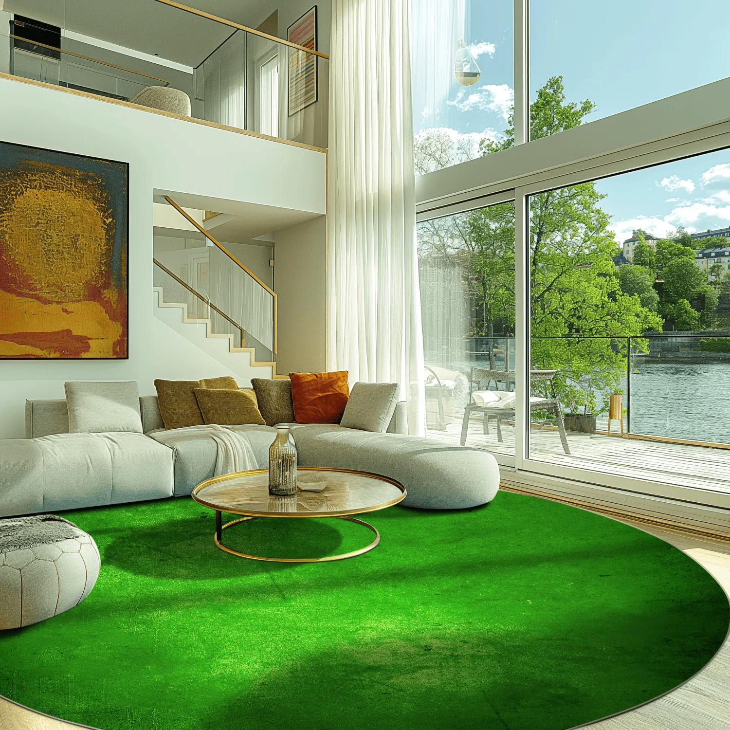 Kerek szőnyeg - Anzio (zöld)