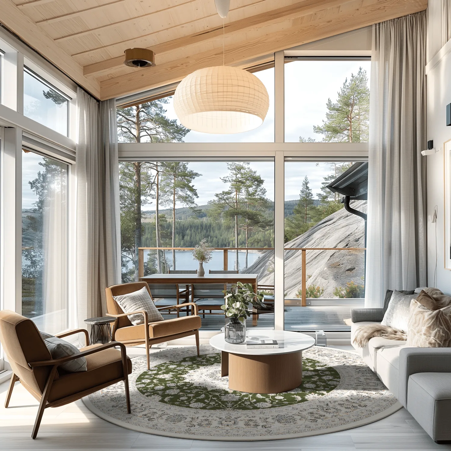 Kerek szőnyeg - Arabella (zöld)