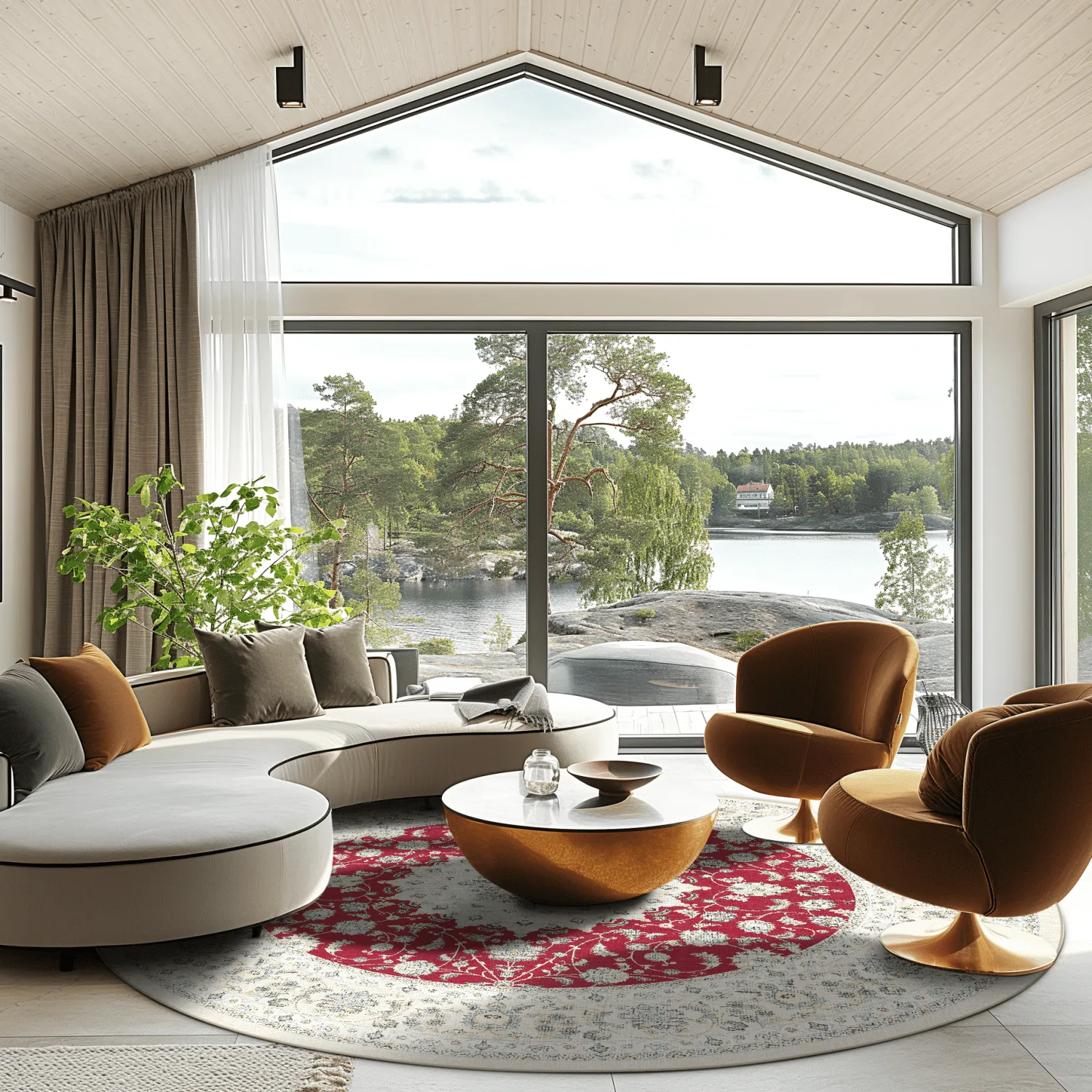 Kerek szőnyeg - Arabella (piros)