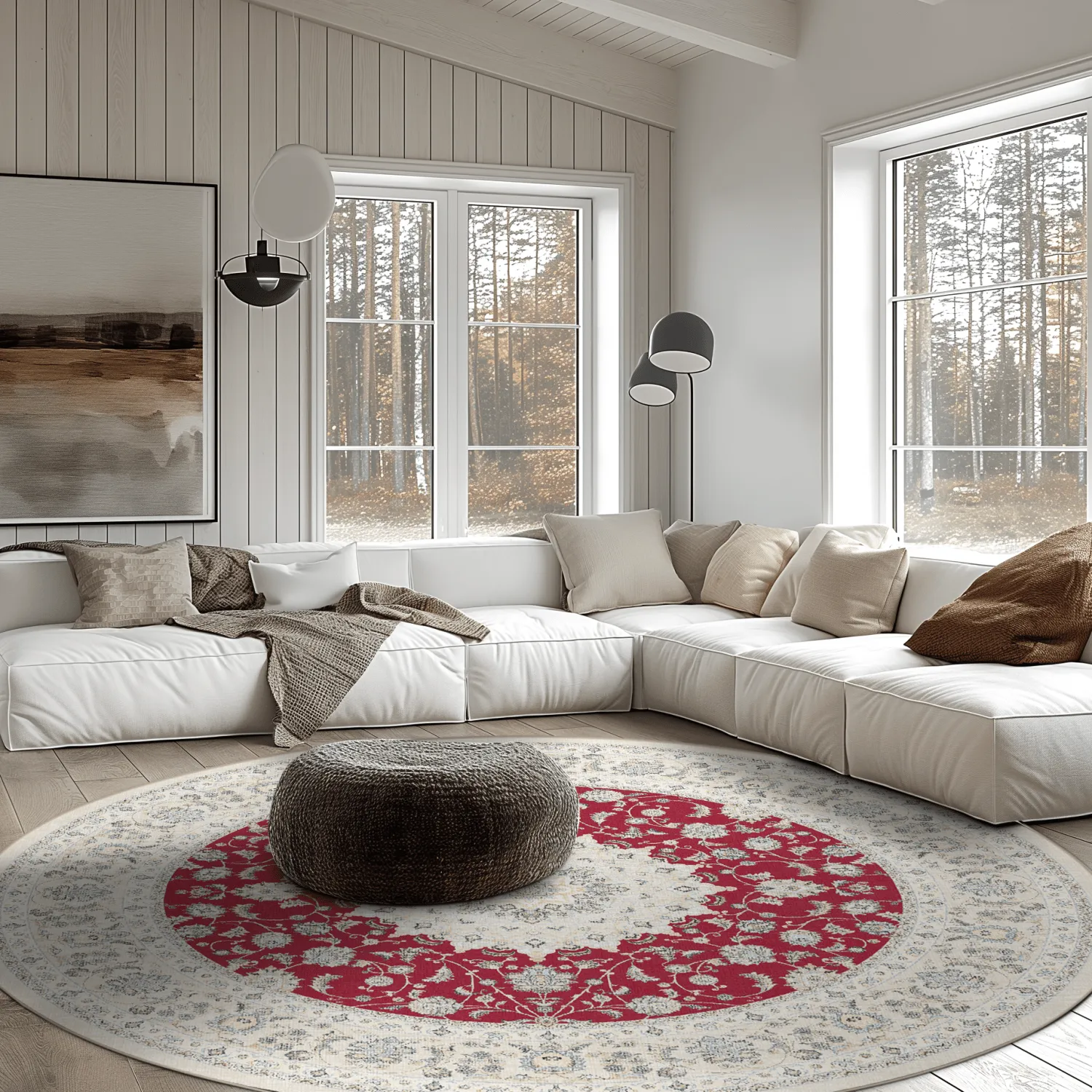 Kerek szőnyeg - Arabella (piros)