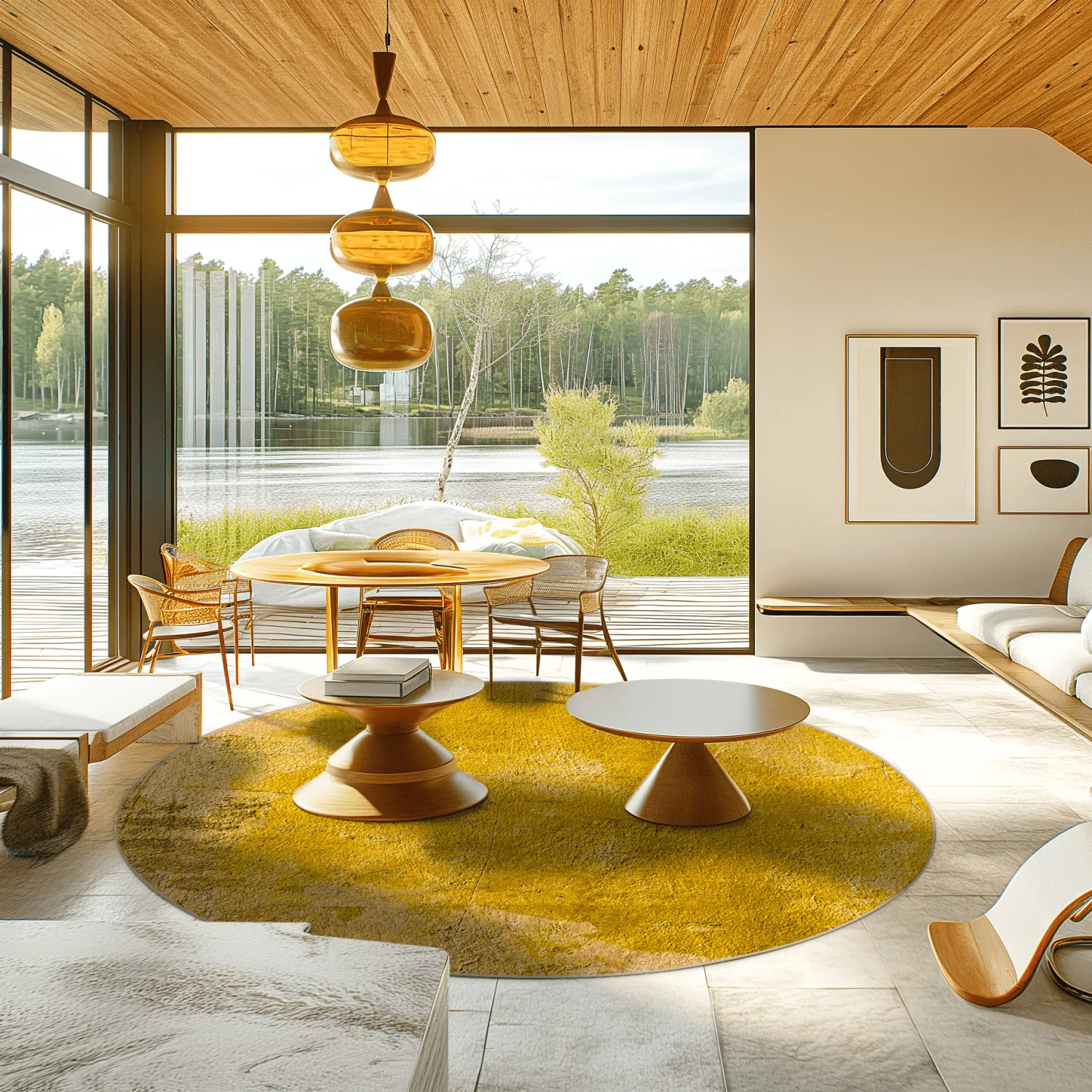 Kerek szőnyeg - Arbus (arany)