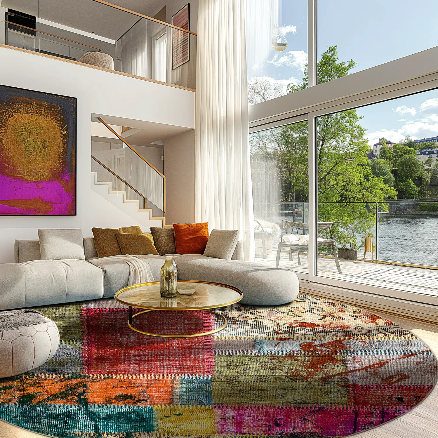 Kerek szőnyeg - Ariana (többszínű)