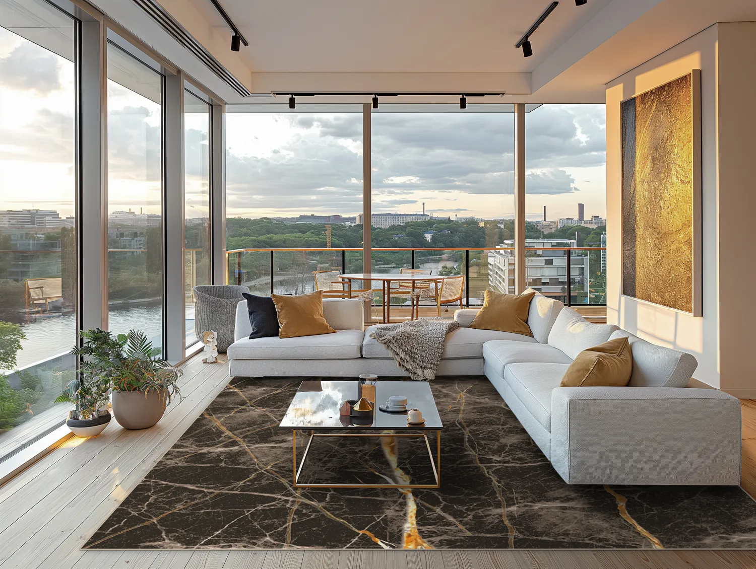 Wilton szőnyeg - Aris (fekete/arany)