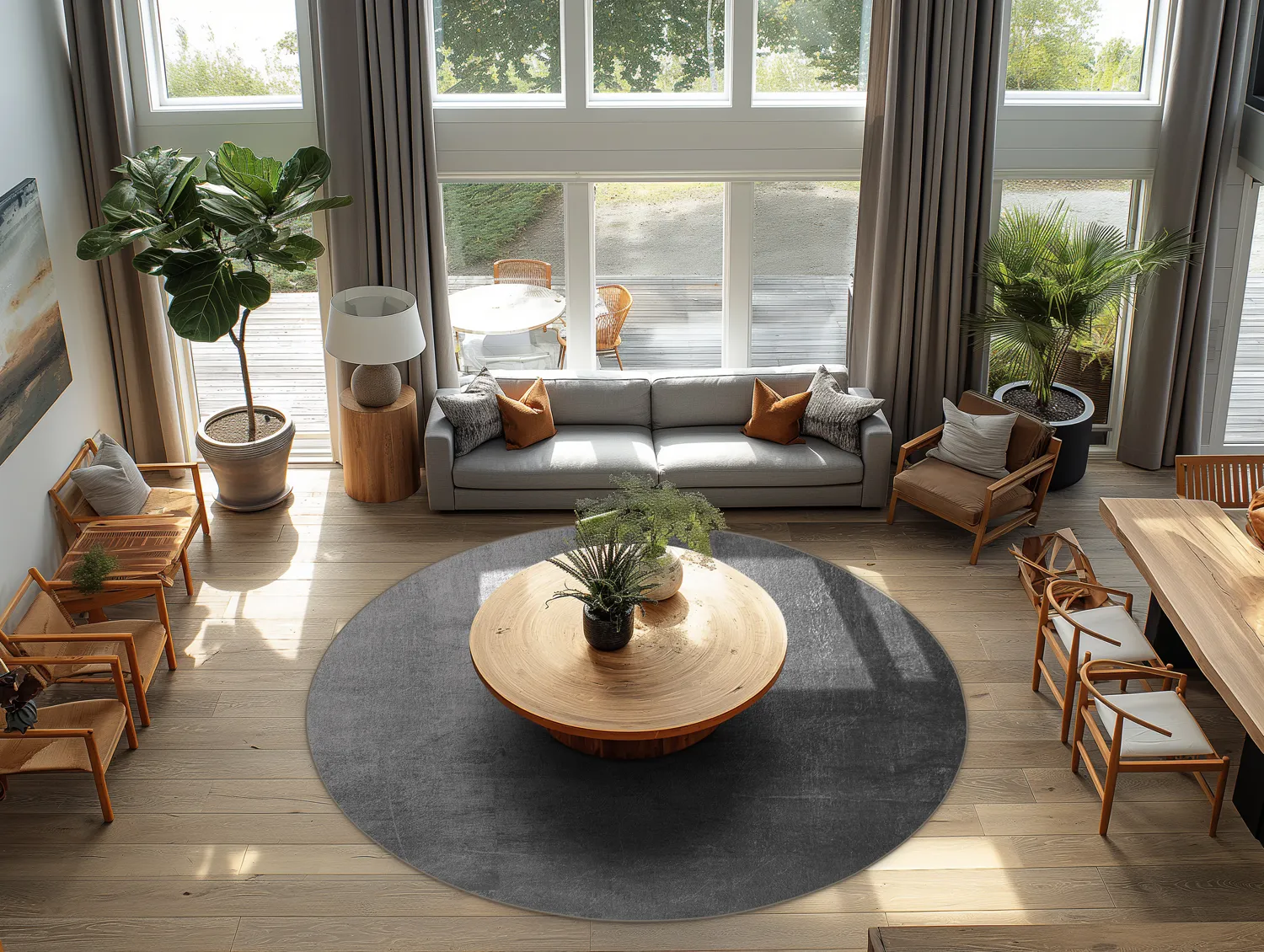 Kerek szőnyeg - Artena (szürke)