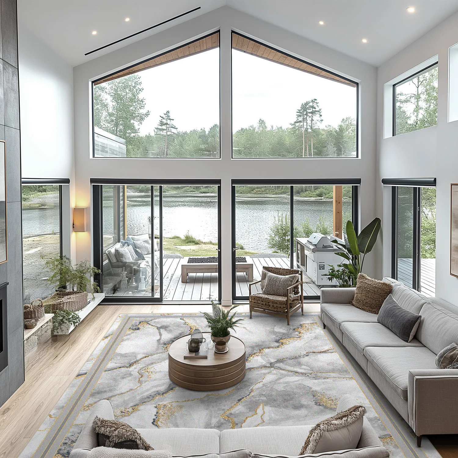 Wilton szőnyeg - Attika (szürke/fehér/arany)