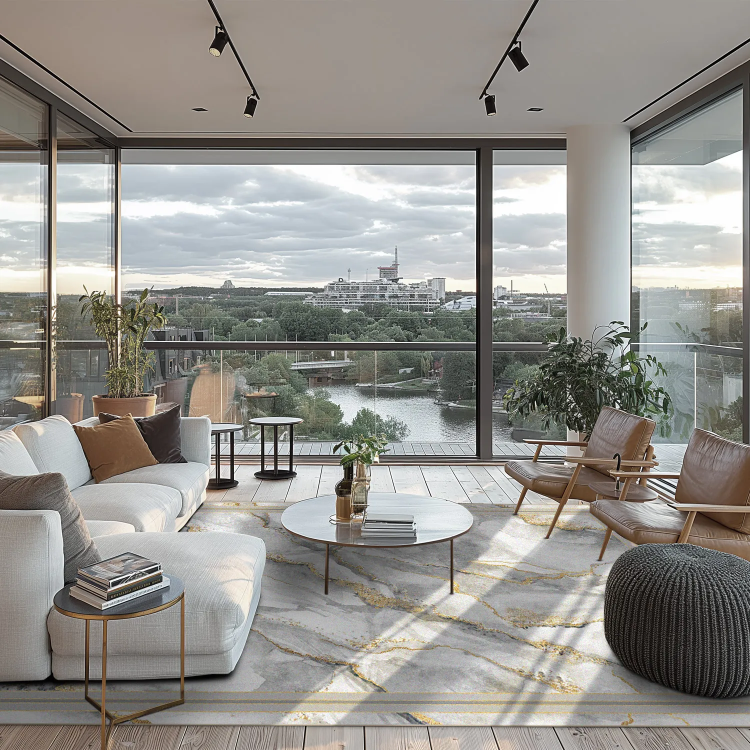 Wilton szőnyeg - Attika (szürke/fehér/arany)