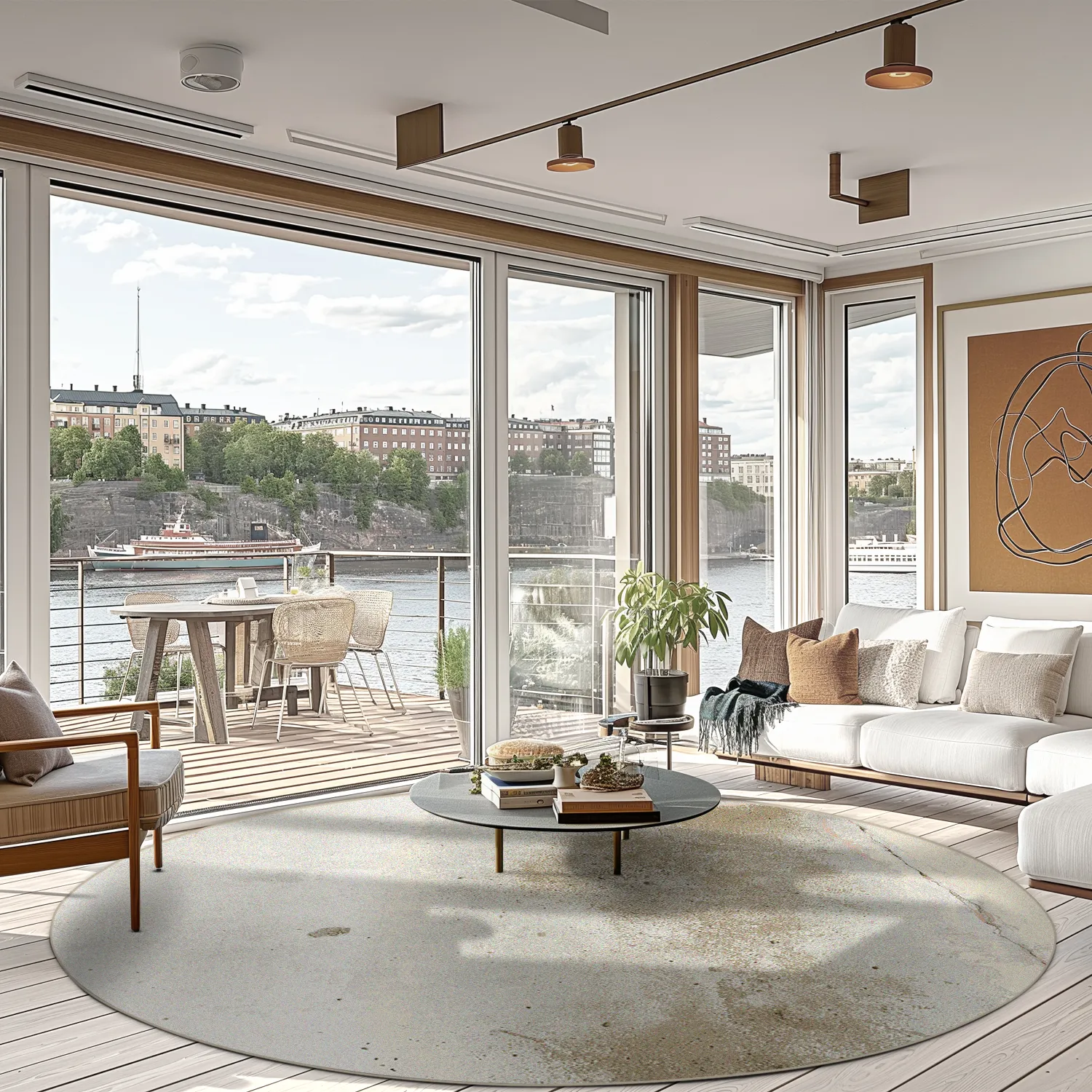 Kerek szőnyeg - Aurelia (bezs)