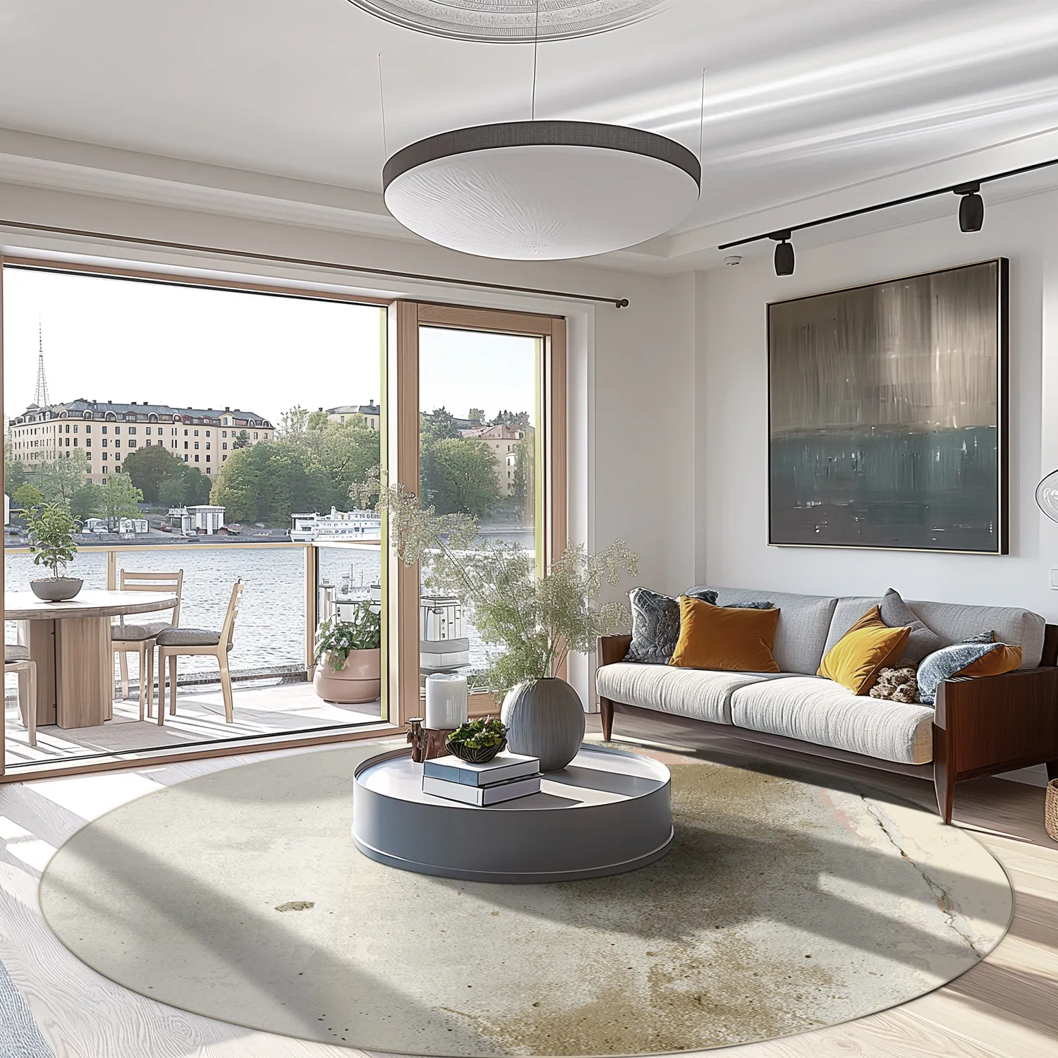 Kerek szőnyeg - Aurelia (bezs)