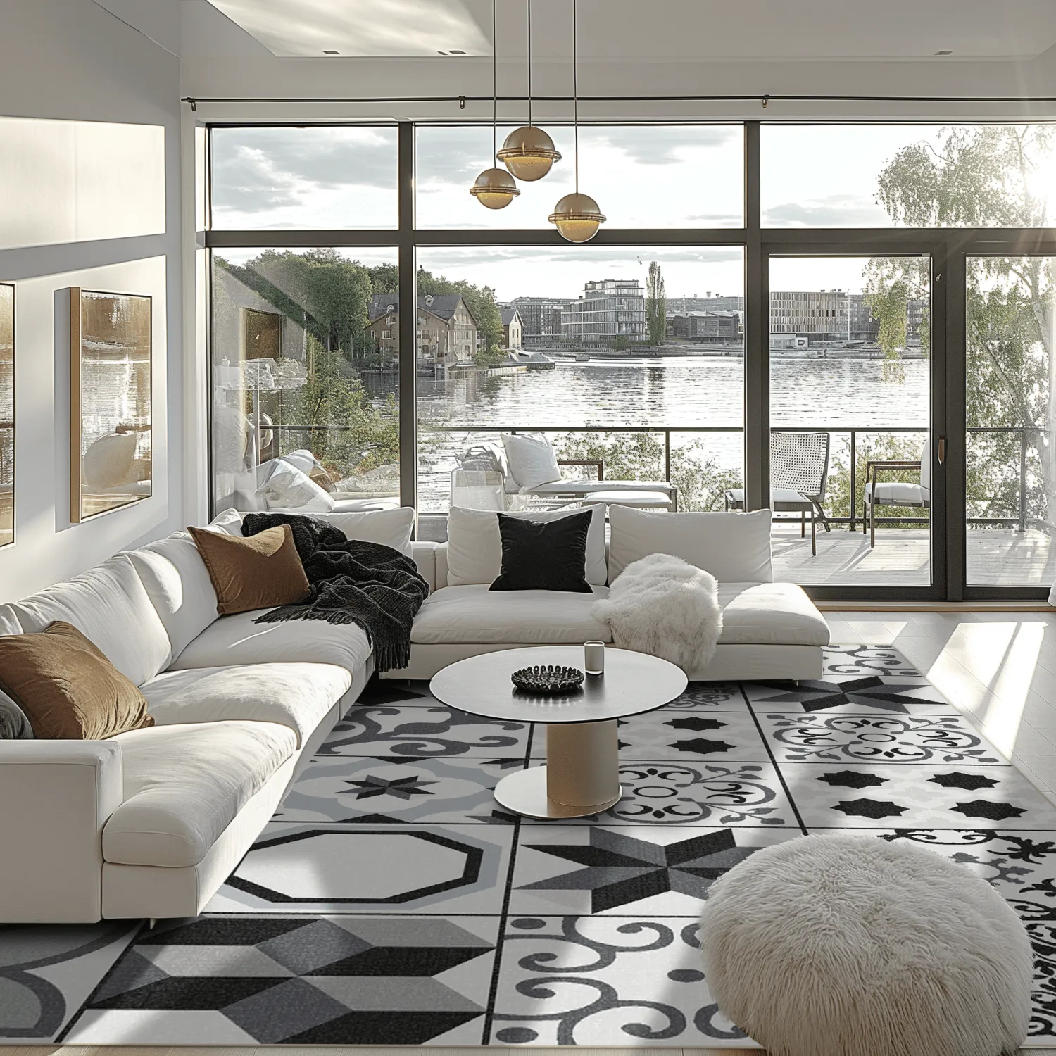 Wilton szőnyeg - Avent (bezs/fekete)