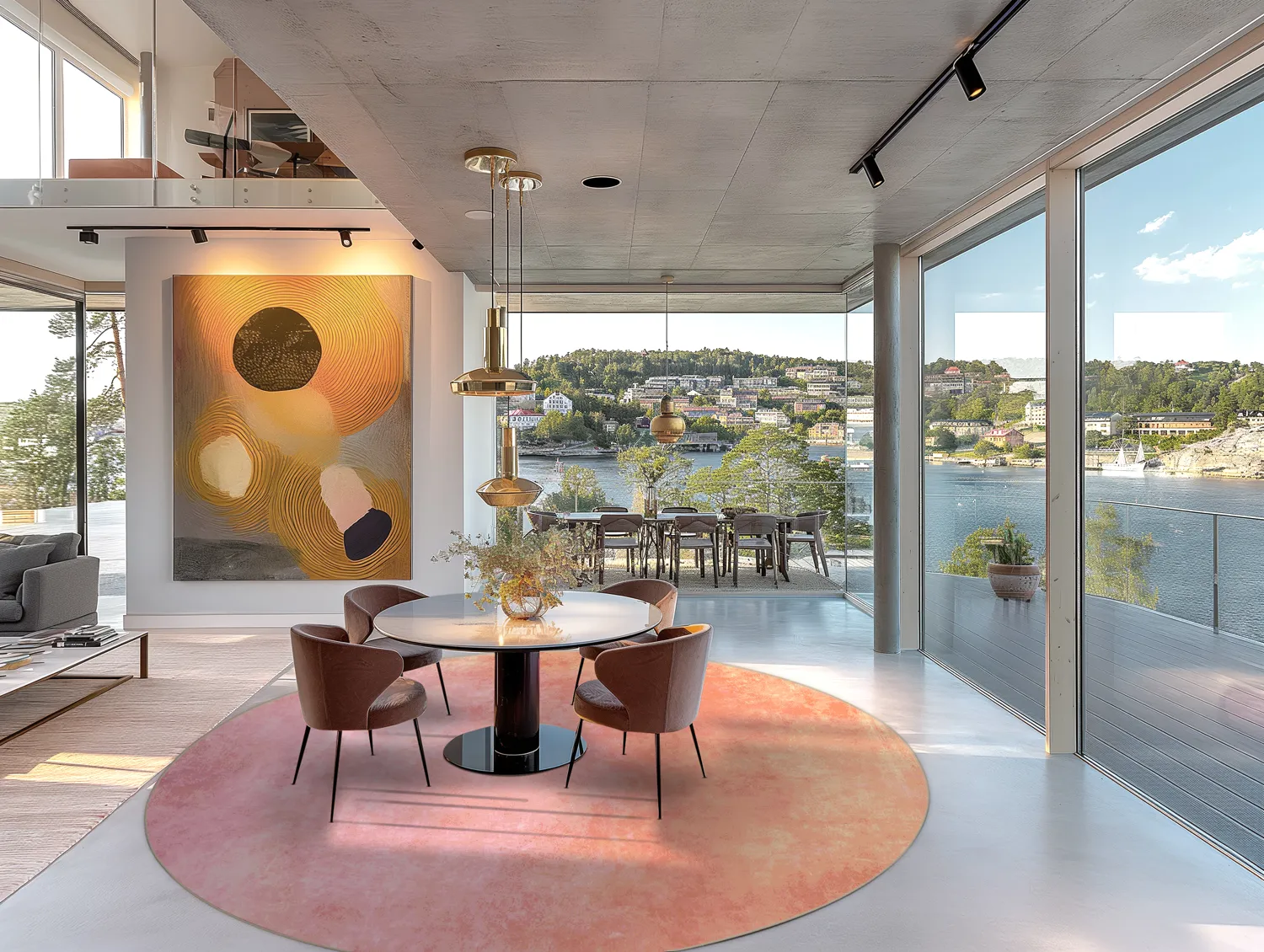 Kerek szőnyeg - Baden (rózsaszín)