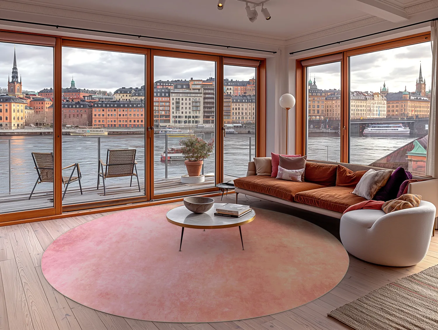 Kerek szőnyeg - Baden (rózsaszín)