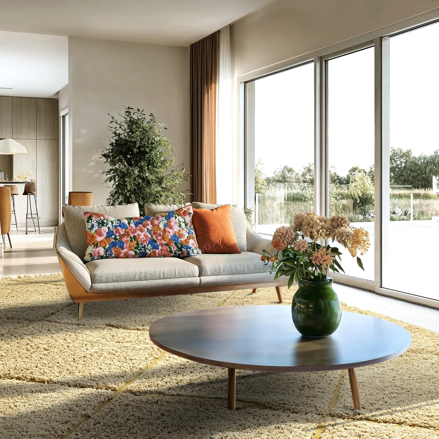 Shaggy szőnyeg - Bellevue Natural Cotton Shaggy (bézs/barna)