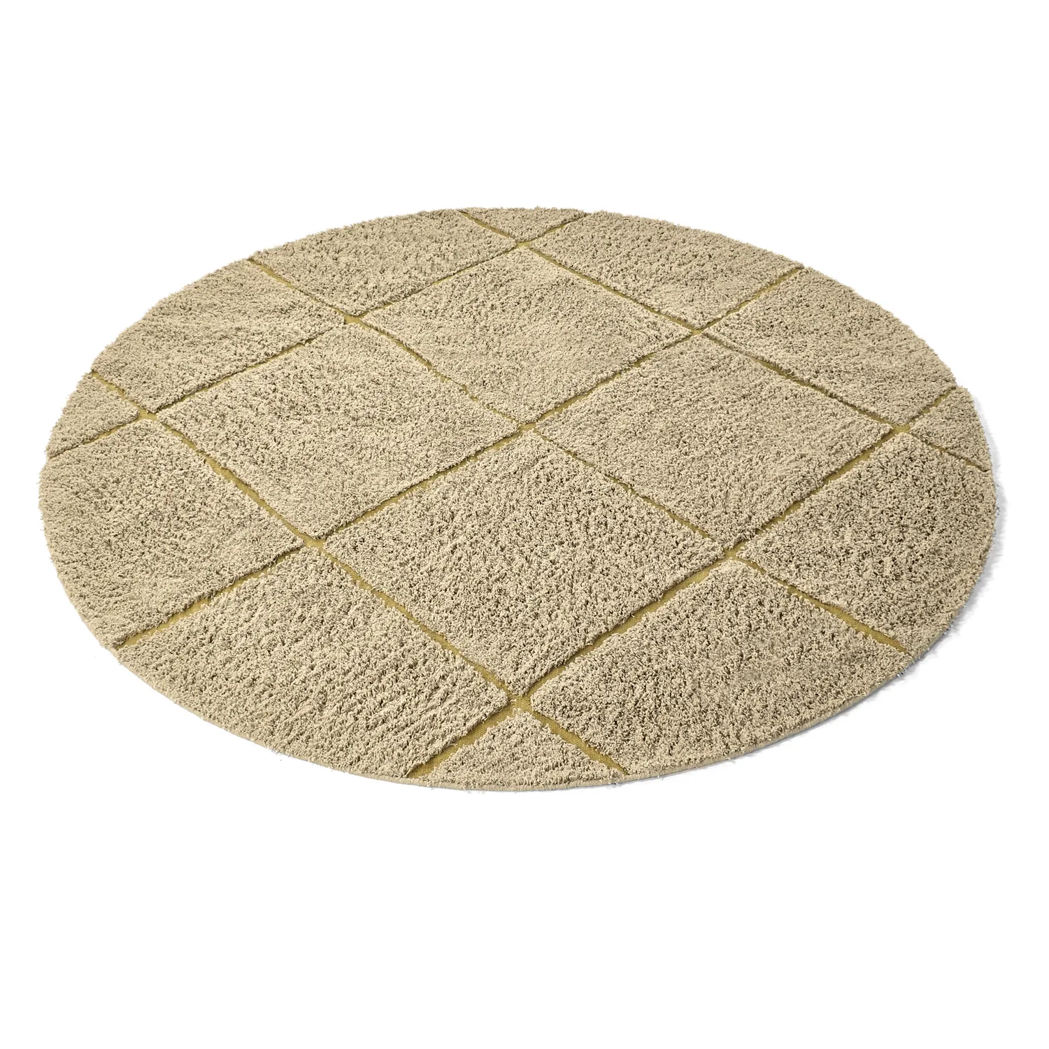 Kerek szőnyeg - Bellevue Natural Cotton Shaggy (bézs/barna)