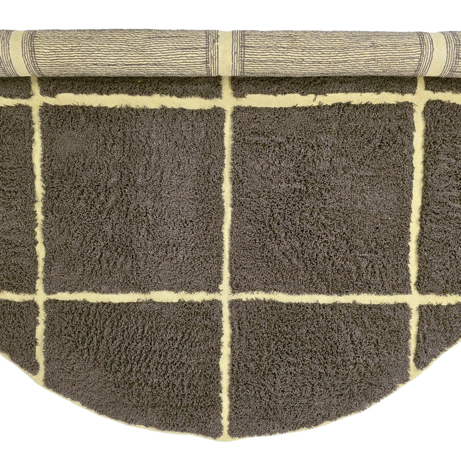 Kerek szőnyeg - Bellevue Natural Cotton Shaggy (barna/sárga)