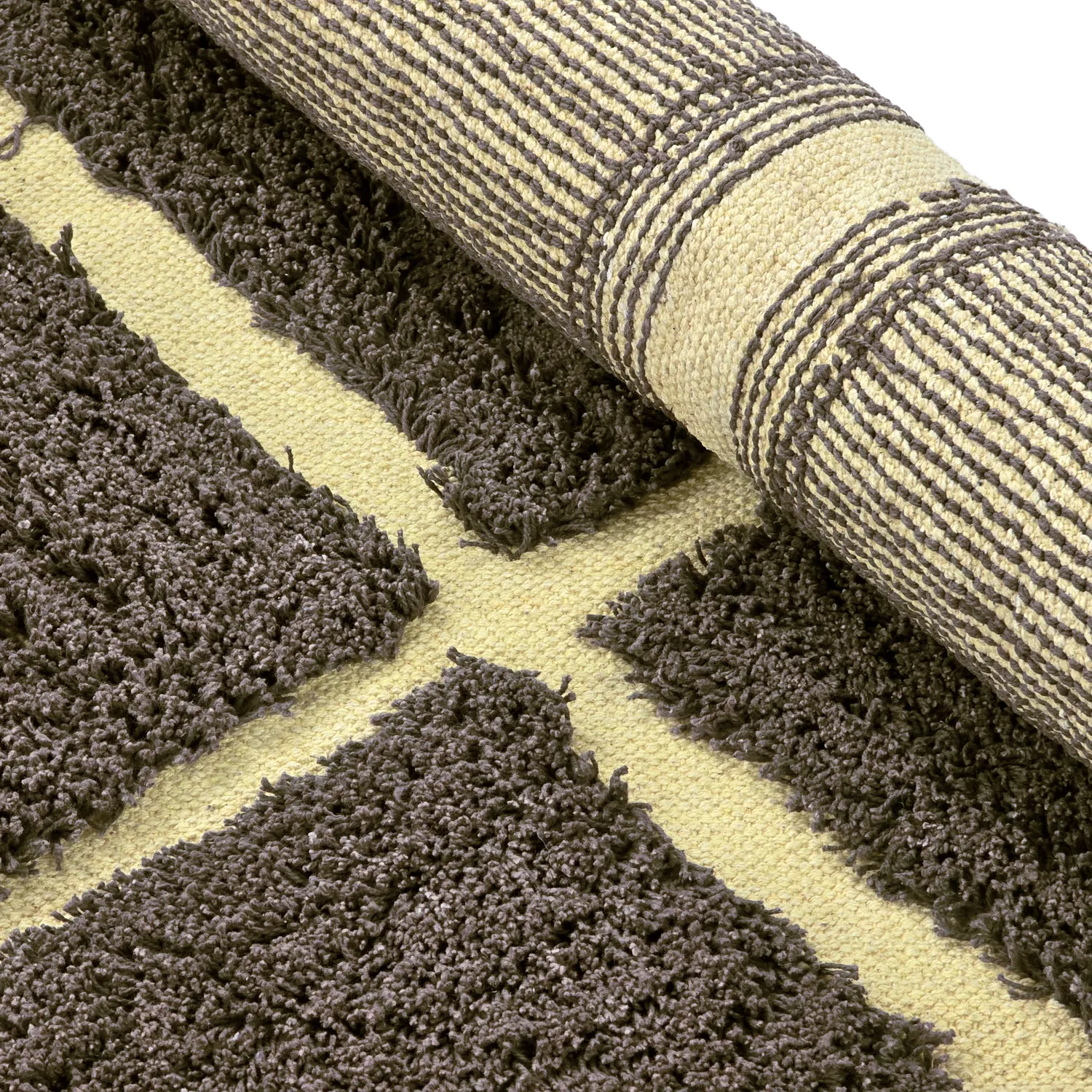 Kerek szőnyeg - Bellevue Natural Cotton Shaggy (barna/sárga)