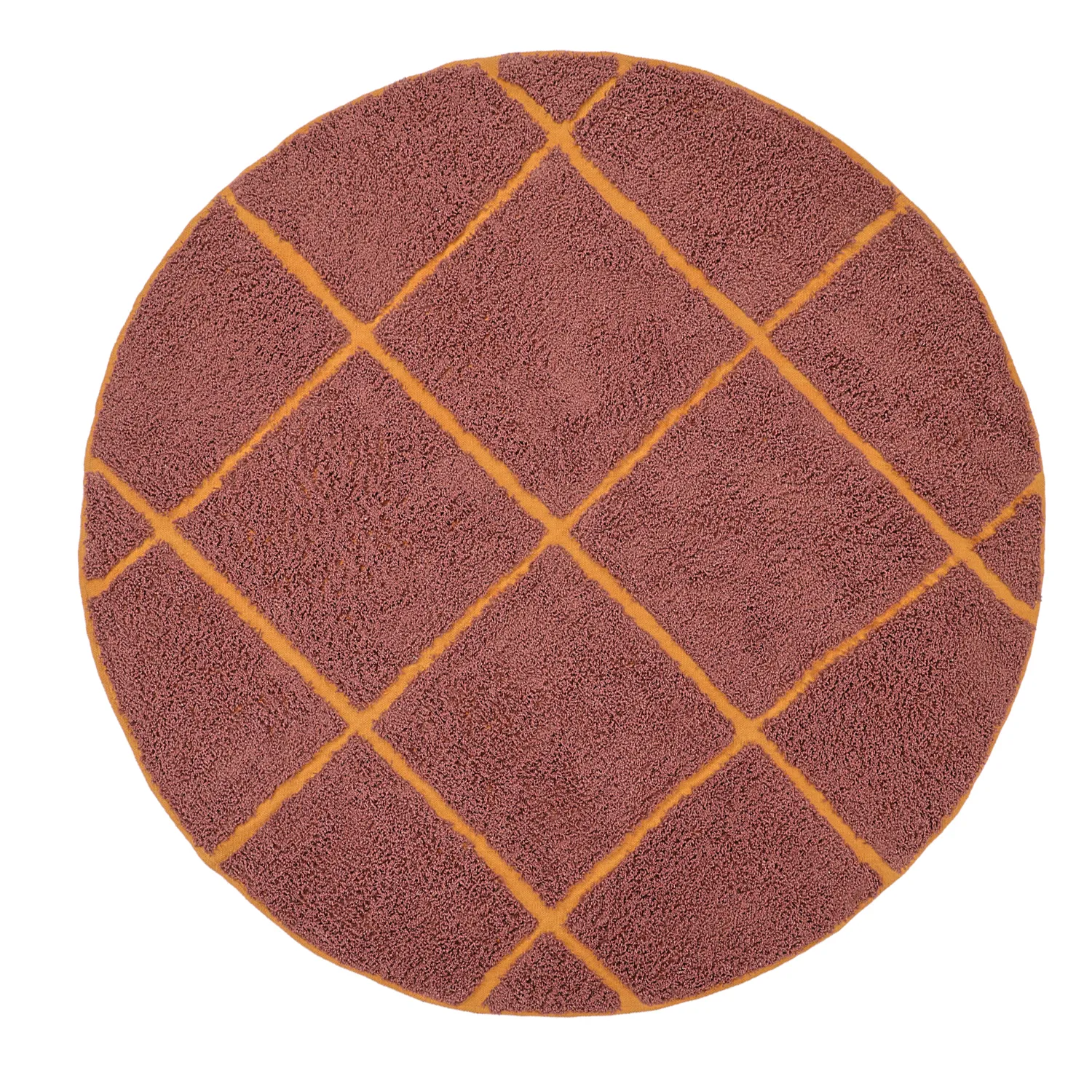 Kerek szőnyeg - Bellevue Natural Cotton Shaggy (piros/narancs)