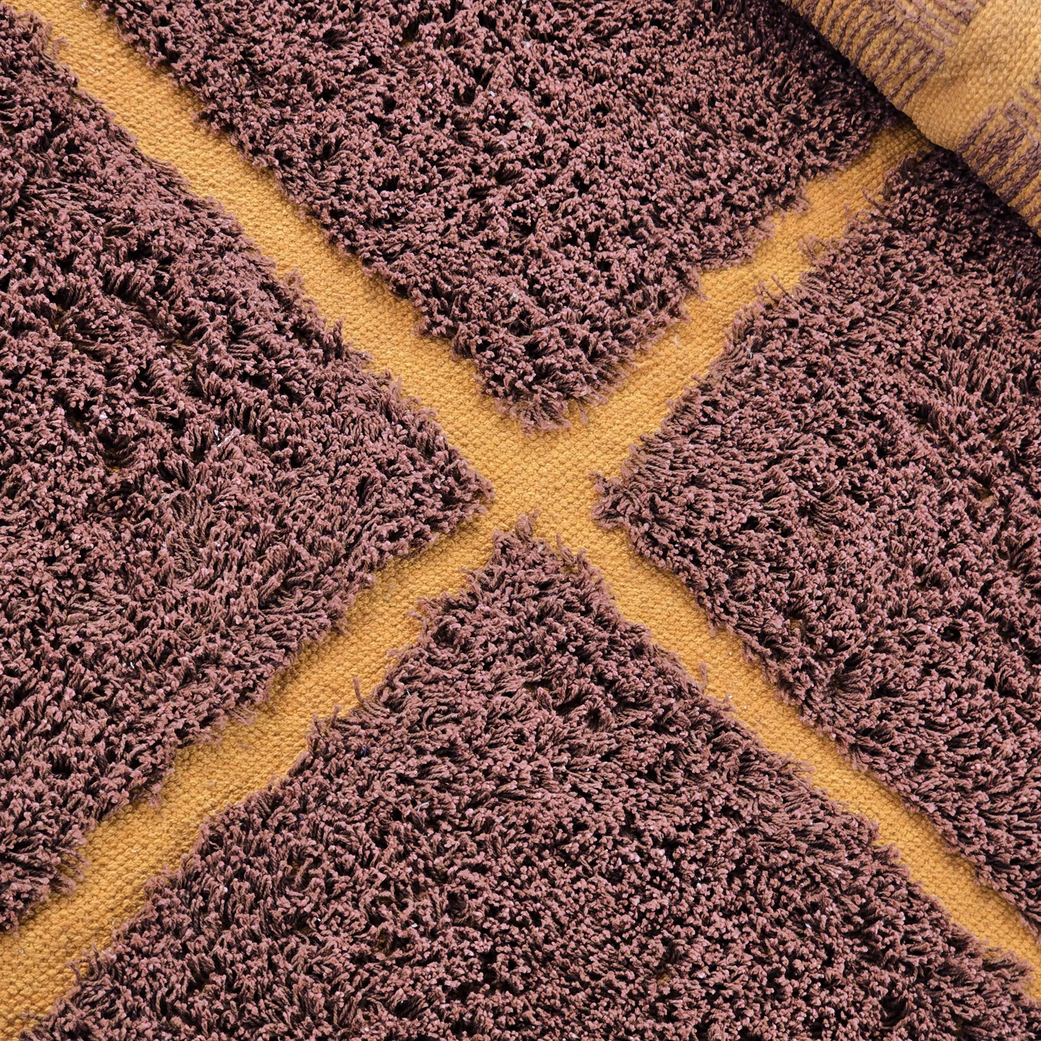 Kerek szőnyeg - Bellevue Natural Cotton Shaggy (piros/narancs)