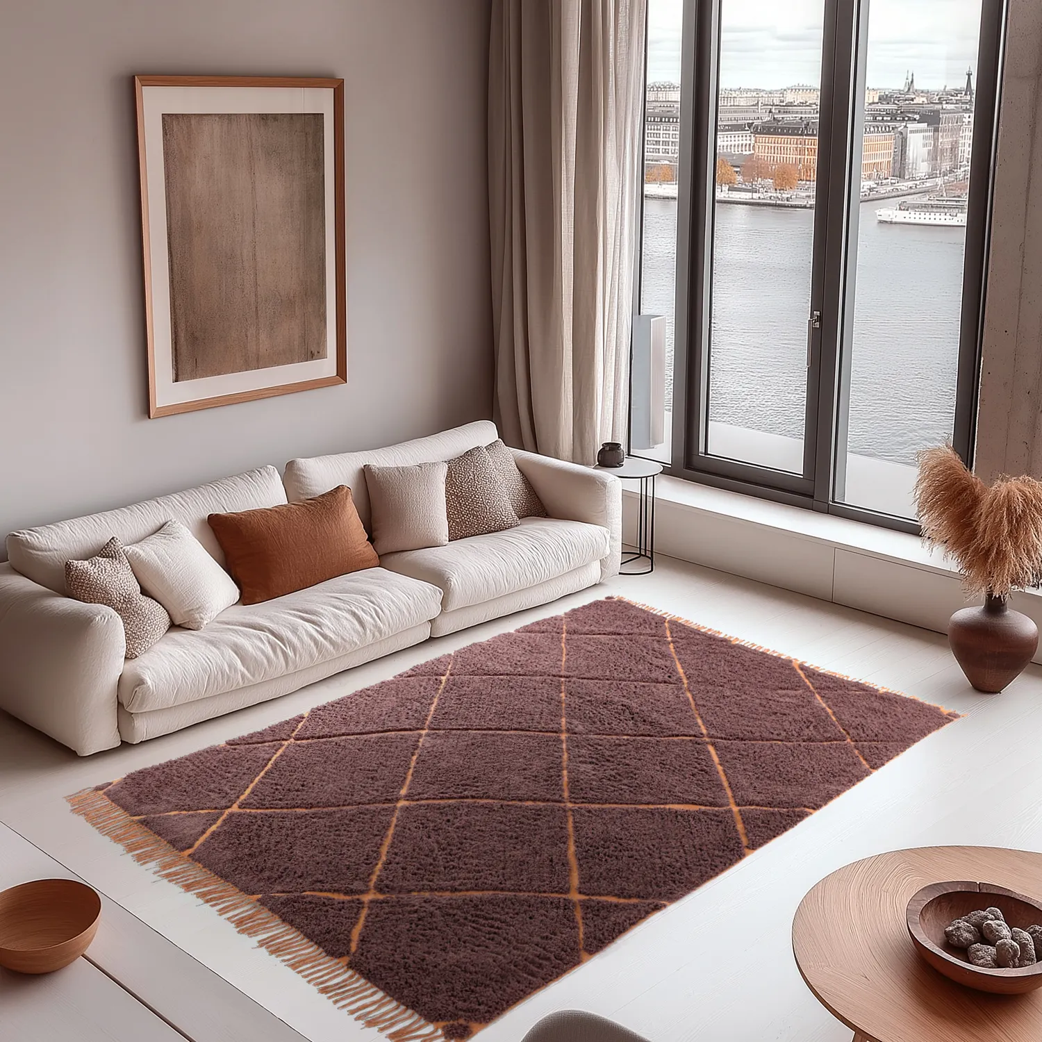 Shaggy szőnyeg - Bellevue Natural Cotton Shaggy (piros/narancs)