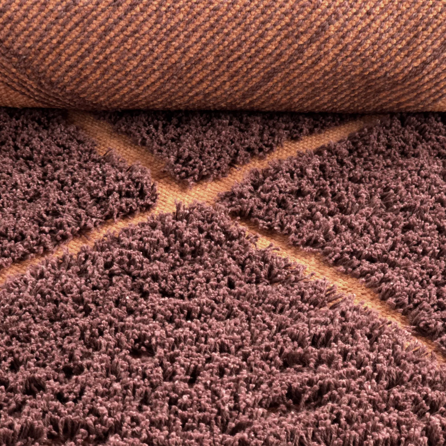 Shaggy szőnyeg - Bellevue Natural Cotton Shaggy (piros/narancs)