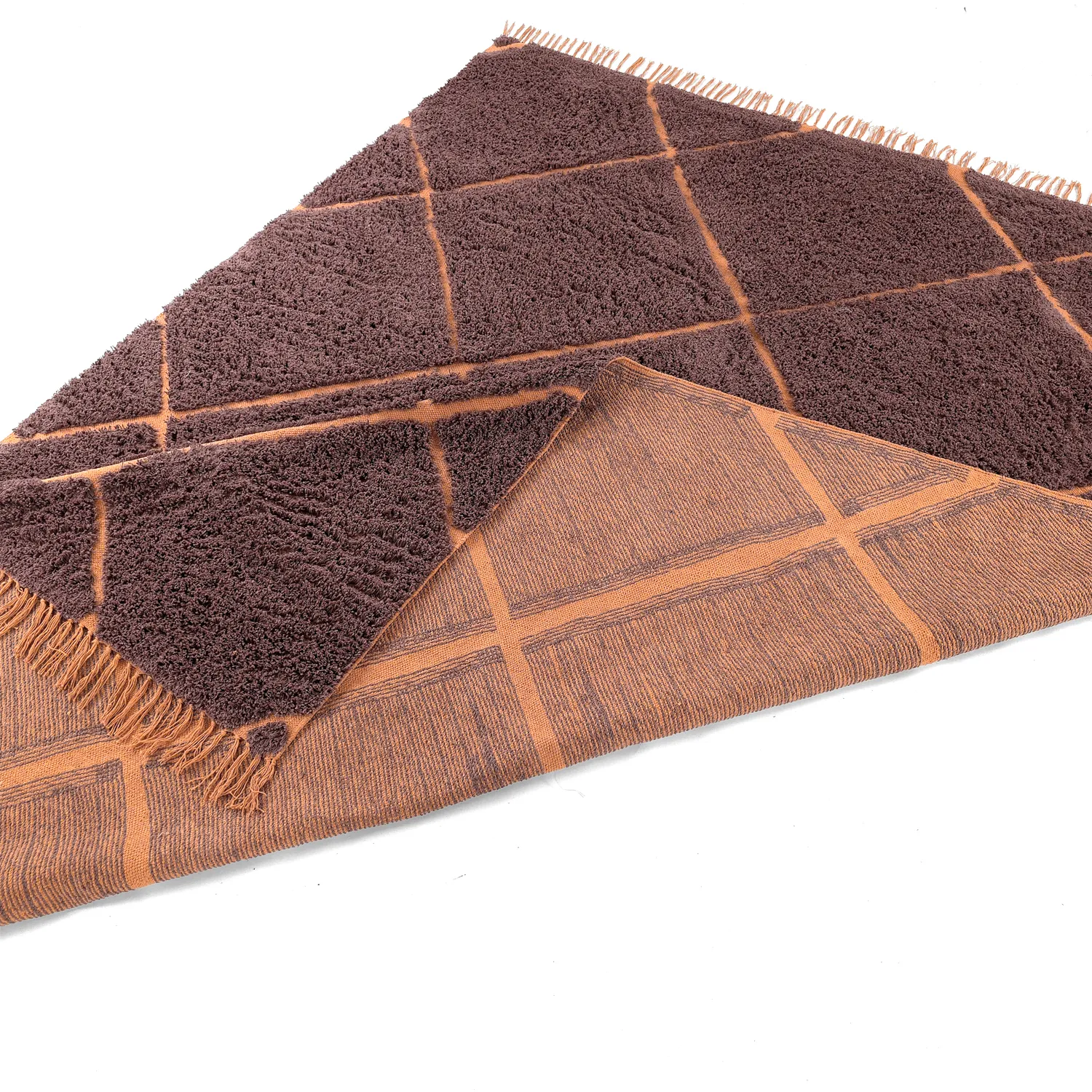 Shaggy szőnyeg - Bellevue Natural Cotton Shaggy (piros/narancs)