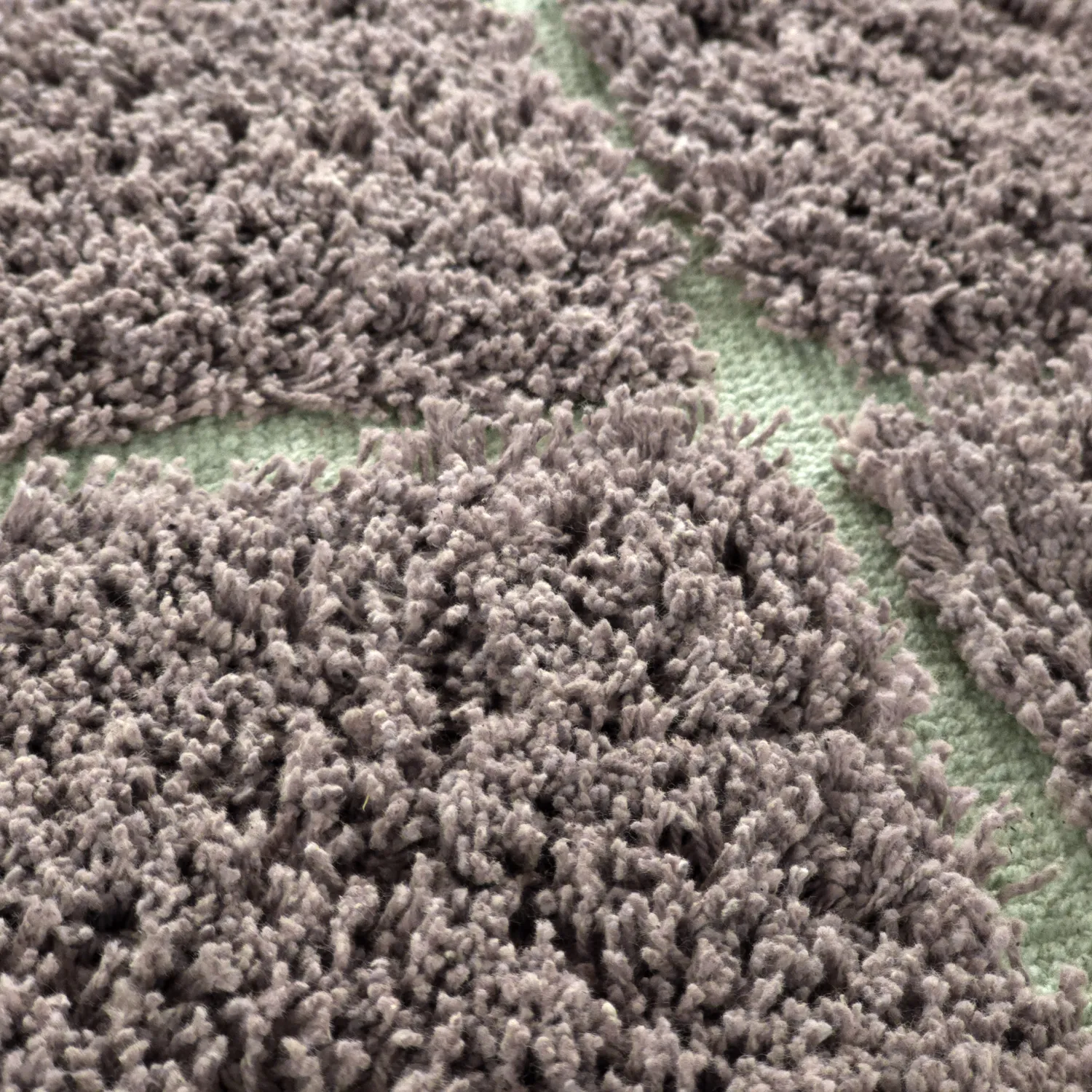 Shaggy szőnyeg - Bellevue Natural Cotton Shaggy (szürkés/zöld)