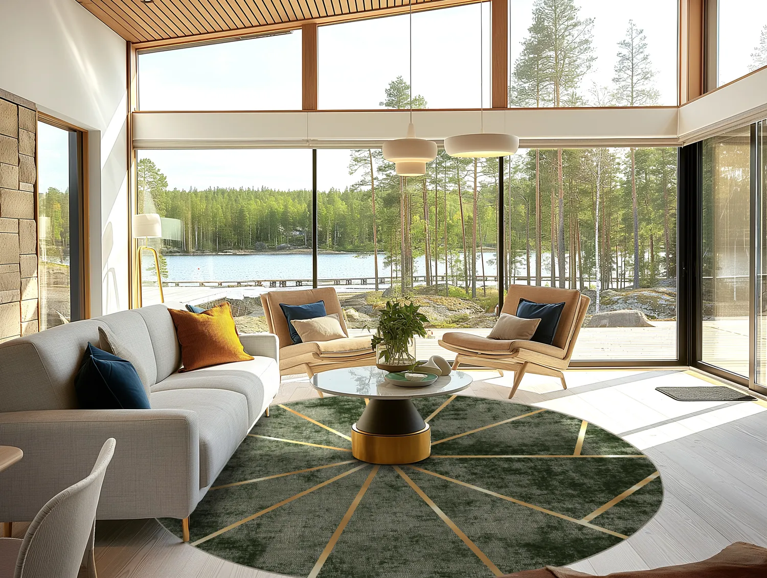 Kerek szőnyeg - Bellizzi (zöld)