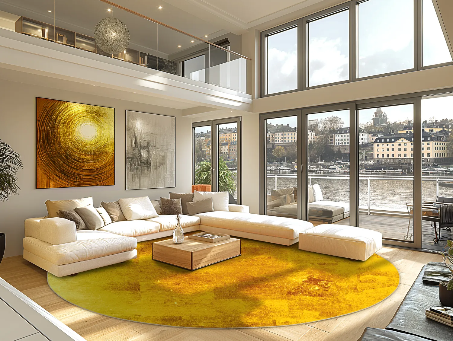 Kerek szőnyeg - Benali (arany)