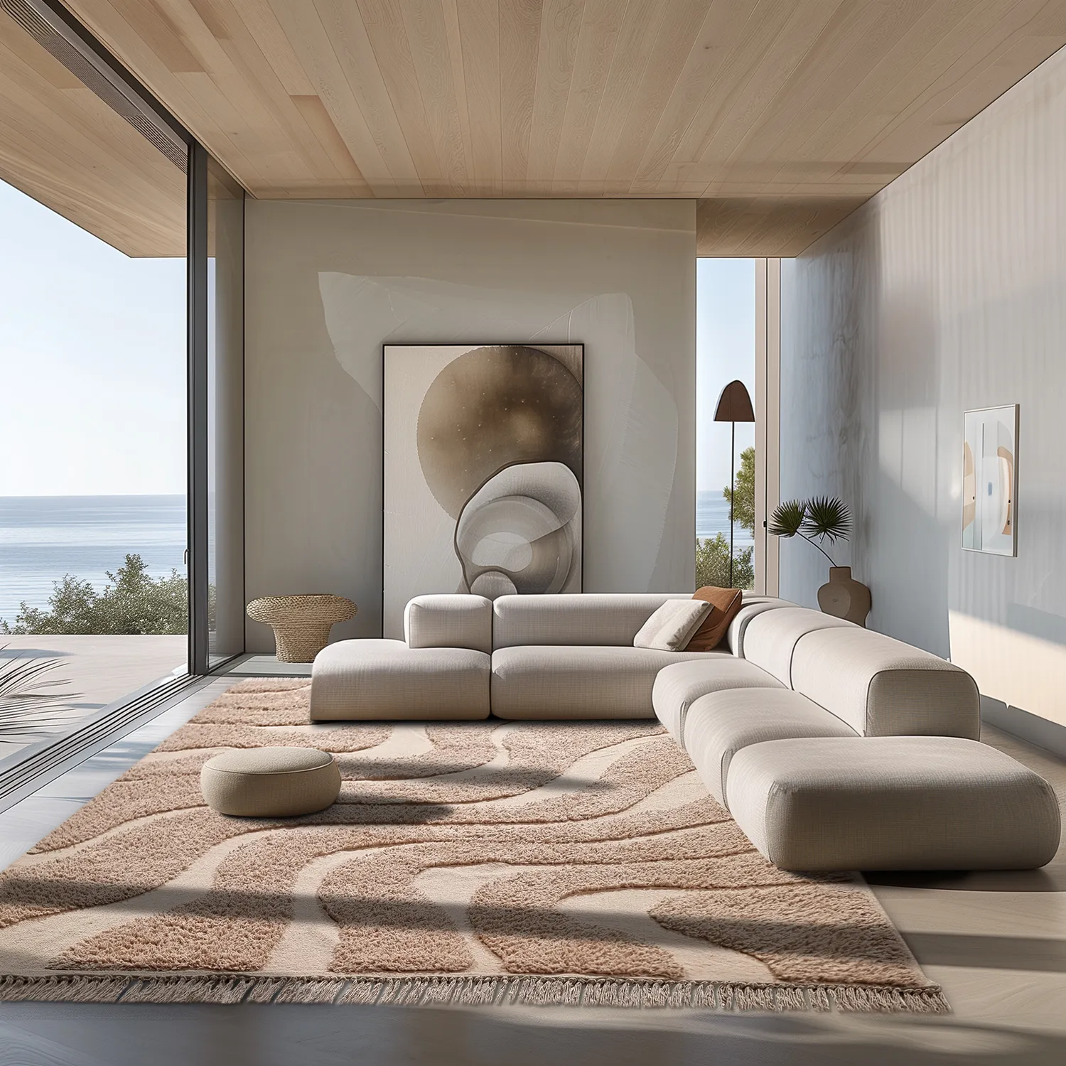 Shaggy szőnyeg - Bonnie Natural Cotton Shaggy (bézs)