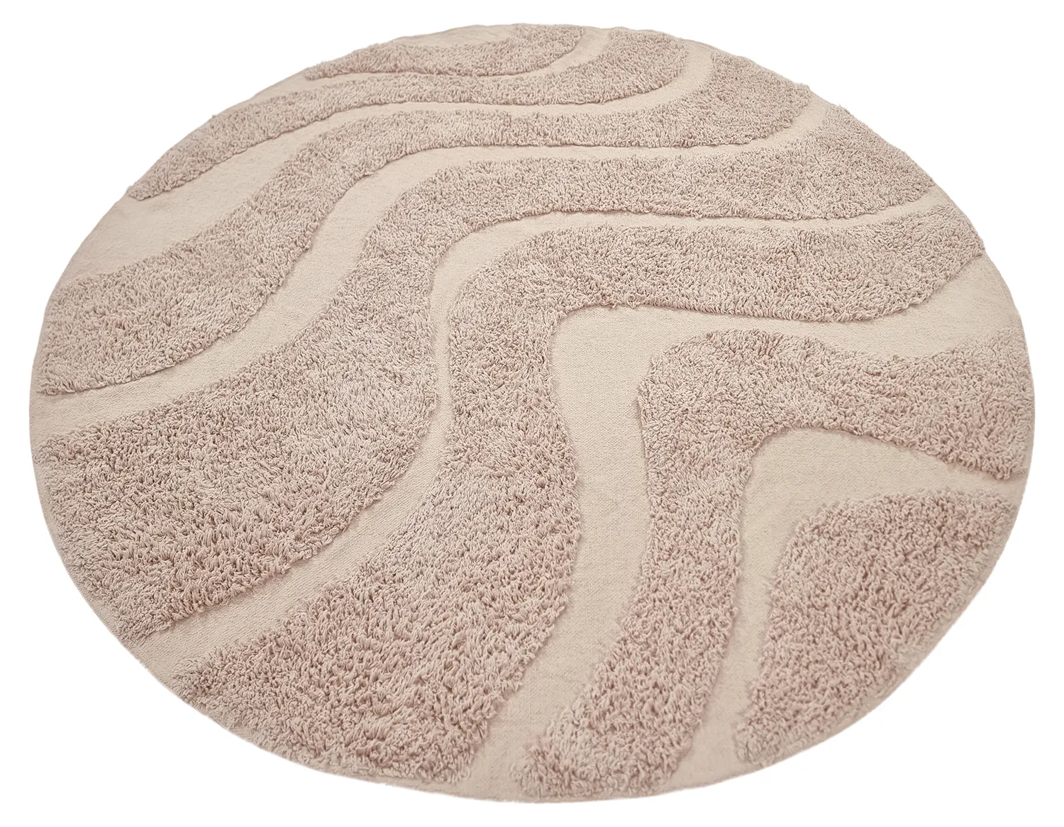 Kerek szőnyeg - Bonnie Natural Cotton Shaggy (bézs)
