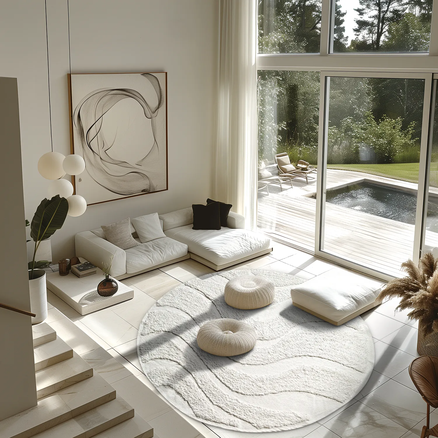 Kerek szőnyeg - Bonnie Natural Cotton Shaggy (offwhite)