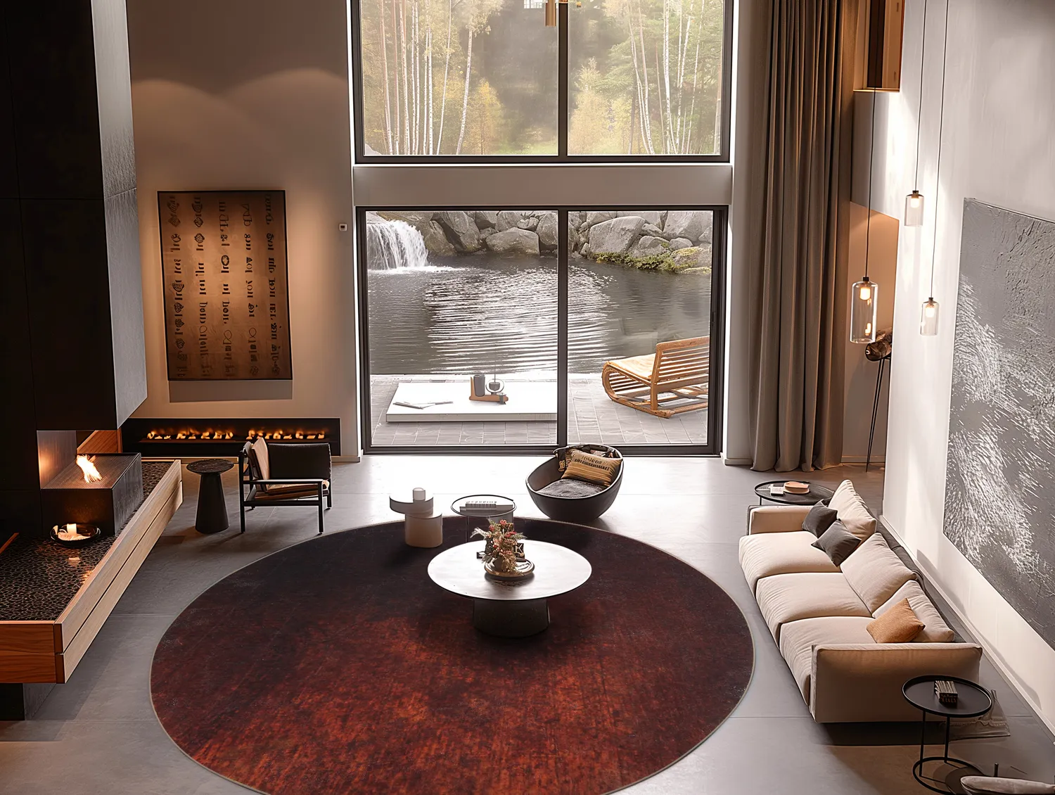 Kerek szőnyeg - Bovera (piros)