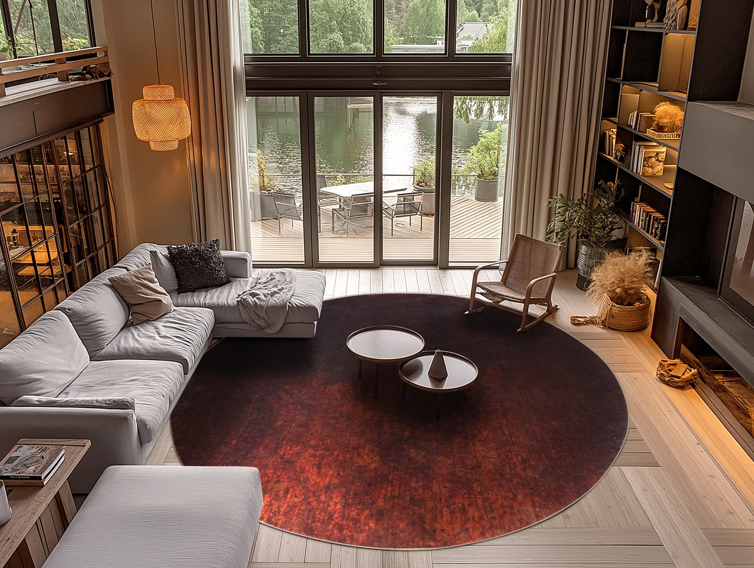 Kerek szőnyeg - Bovera (piros)