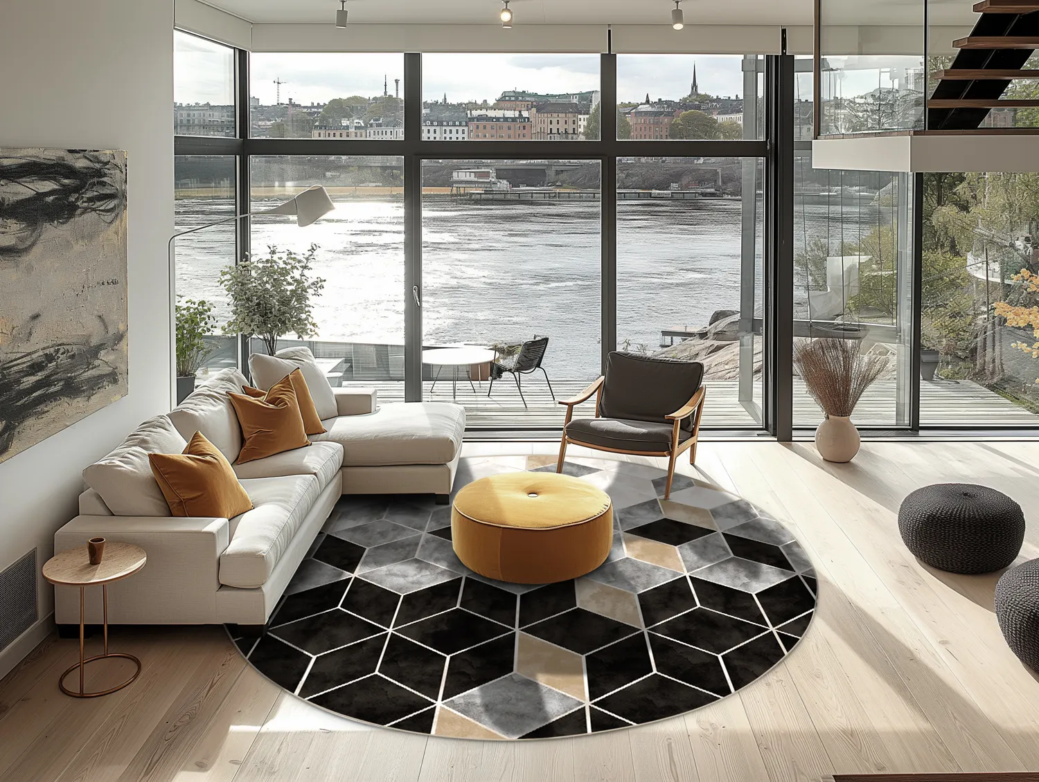 Kerek szőnyeg - Brigooda (szürke)