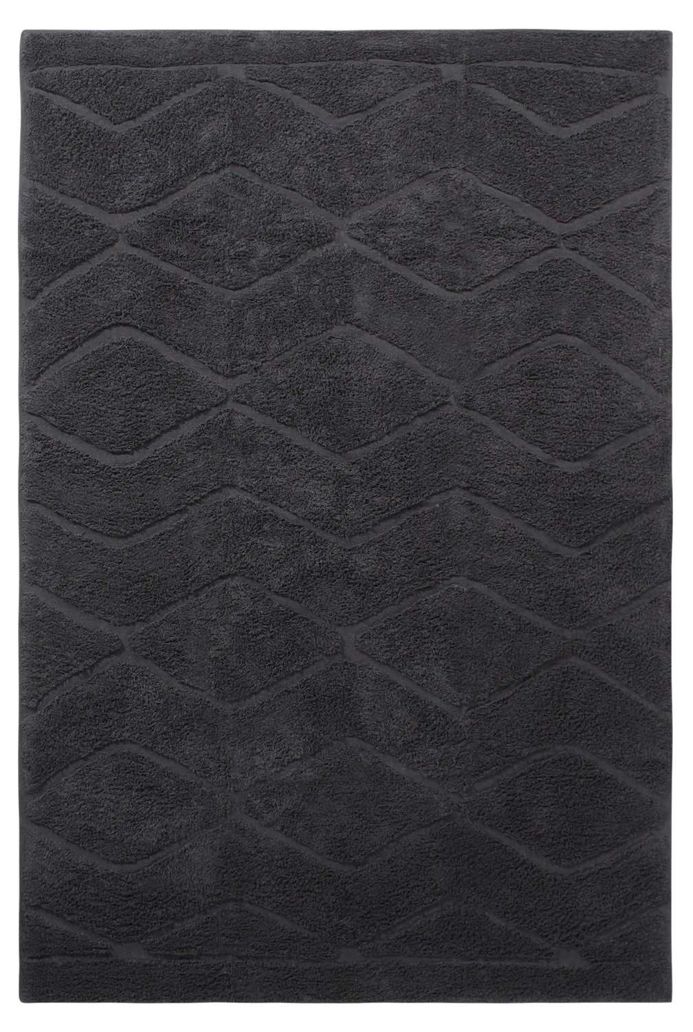 Shaggy szőnyeg - Brynn Natural Cotton Shaggy (fekete)