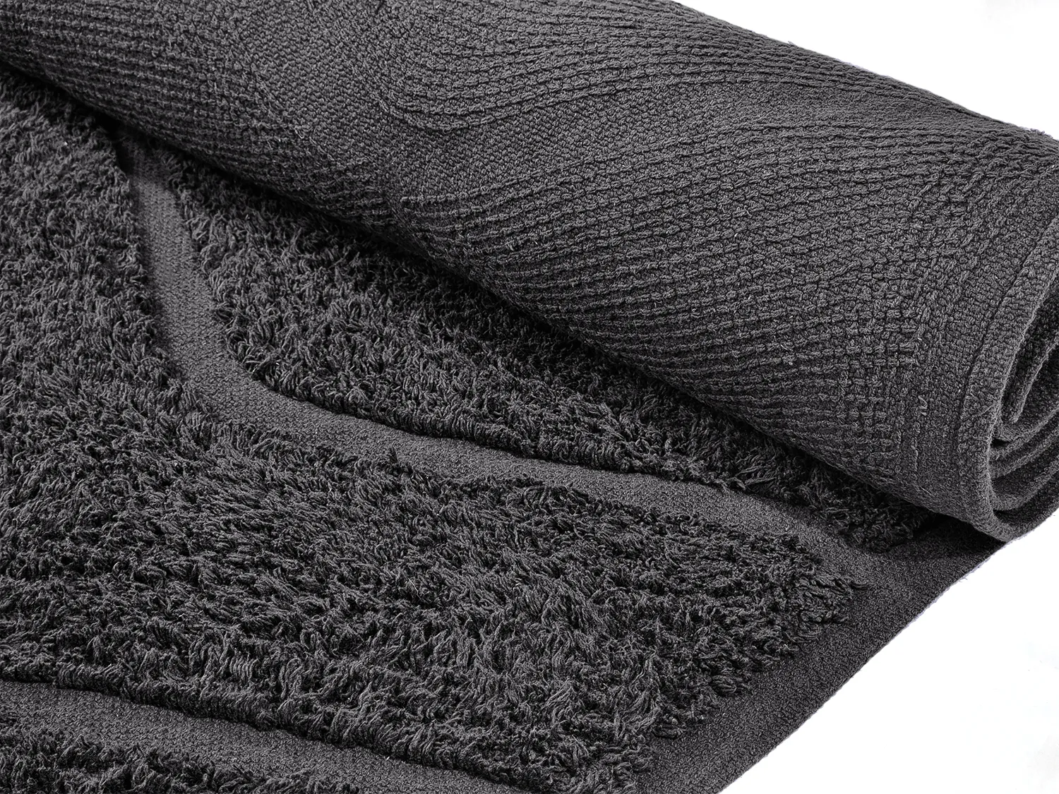 Shaggy szőnyeg - Brynn Natural Cotton Shaggy (fekete)