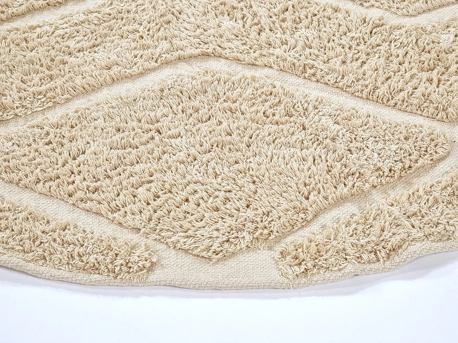 Kerek szőnyeg - Brynn Natural Cotton Shaggy (bézs)