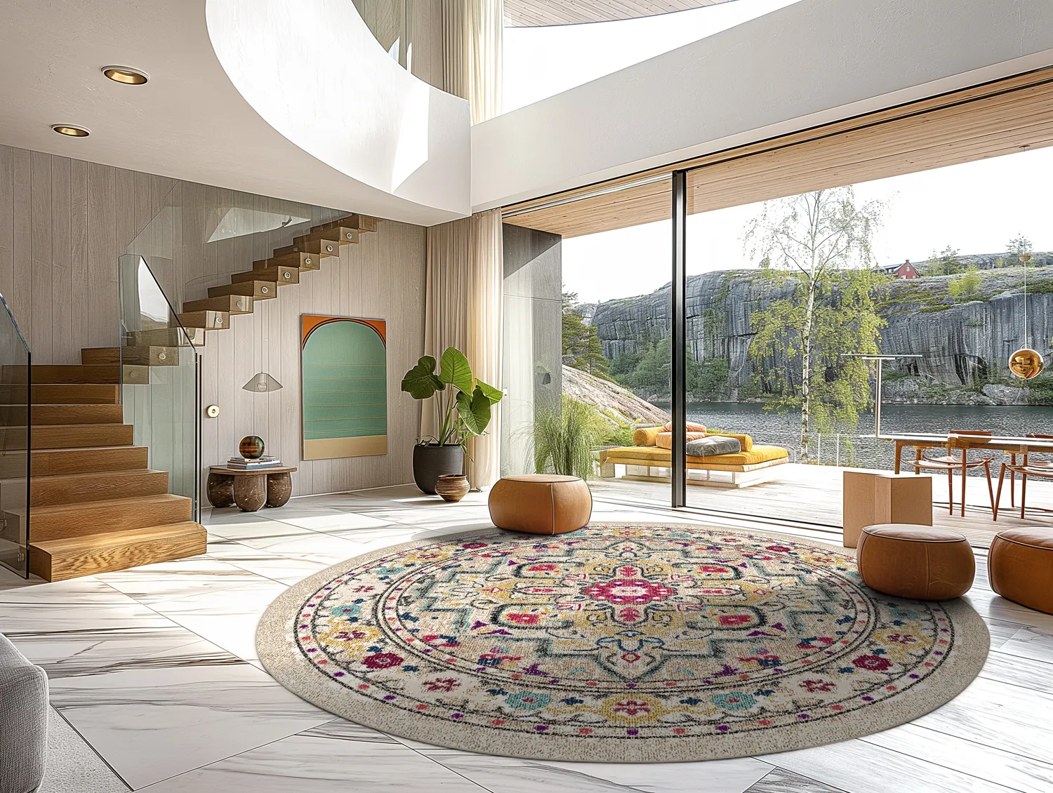 Kerek szőnyeg - Castro (többszínű)