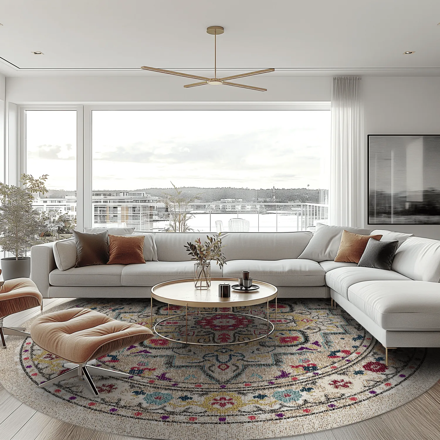 Kerek szőnyeg - Castro (többszínű)