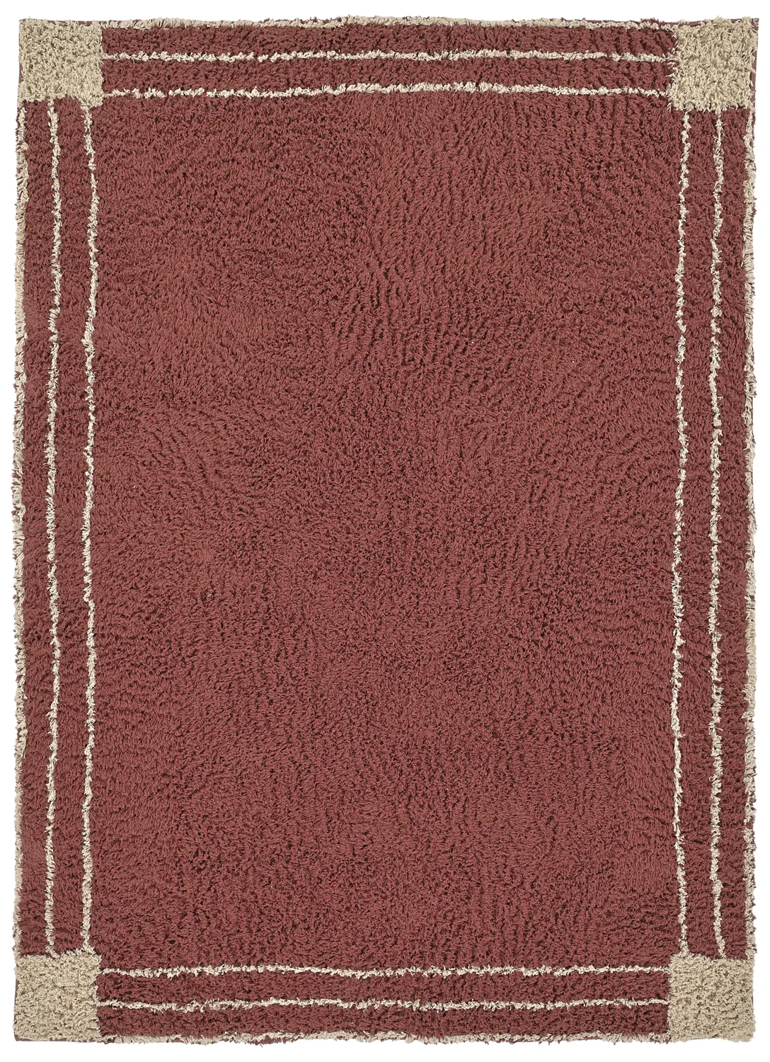 Shaggy szőnyeg - Cataya Natural Cotton Shaggy (barna/bézs)