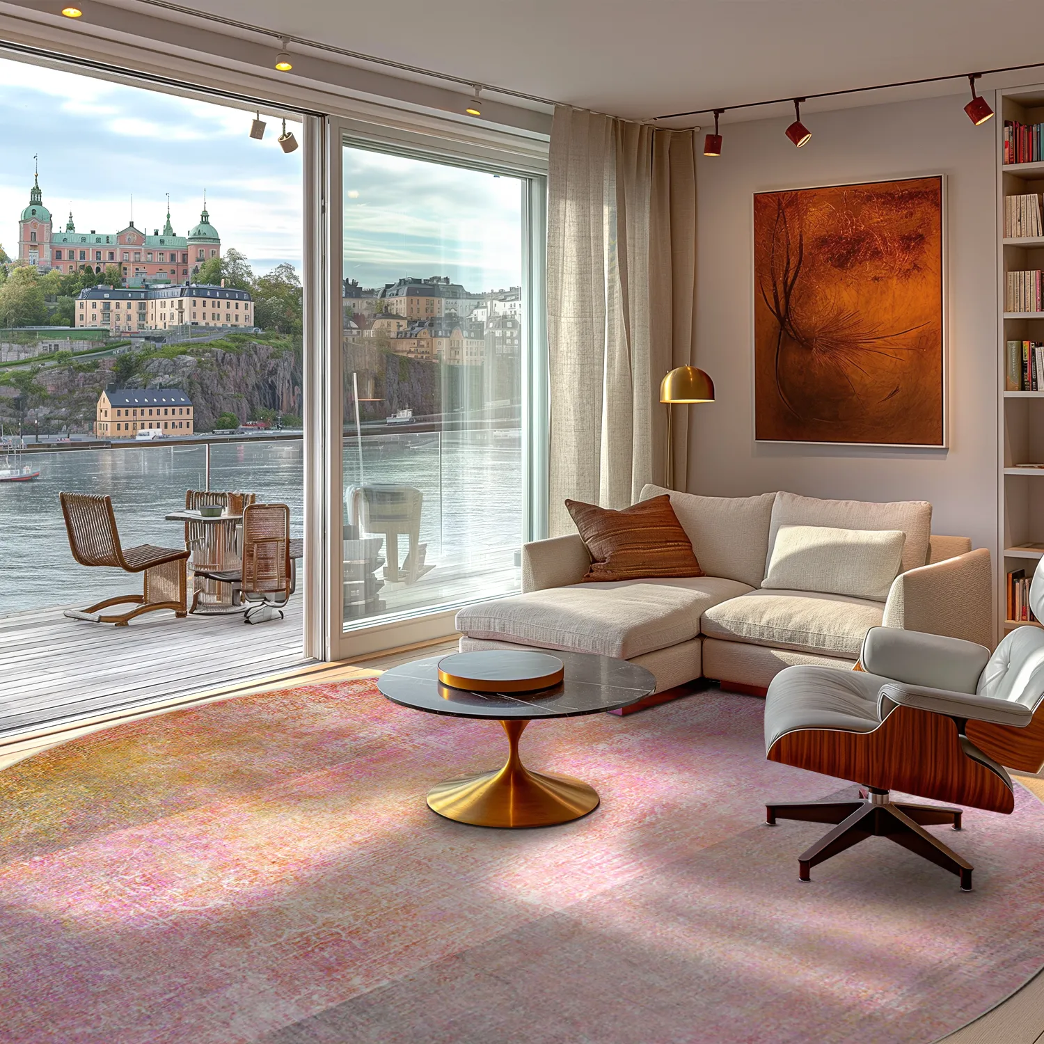 Kerek szőnyeg - Cicoria (rózsaszín/lila)